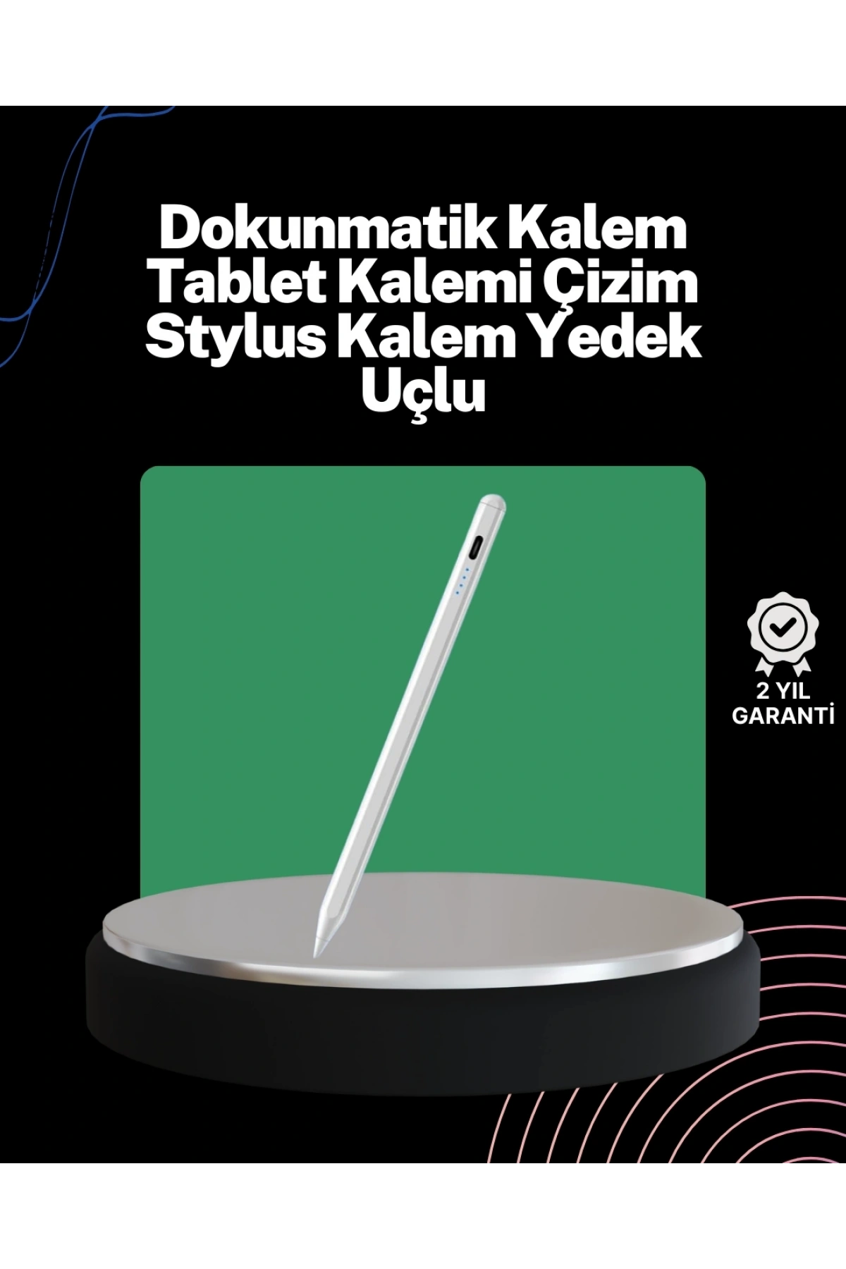 Akıcı Yazı ve Çizim için Eğim Sensörlü Dijital Kalem – 20 Saat Kesintisiz Kullanım