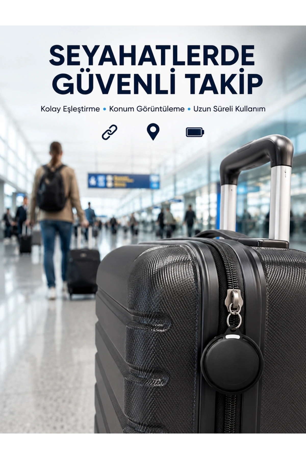 Akıllı Bluetooth Takip Cihazı AirTag İOS ve Android Uyumlu