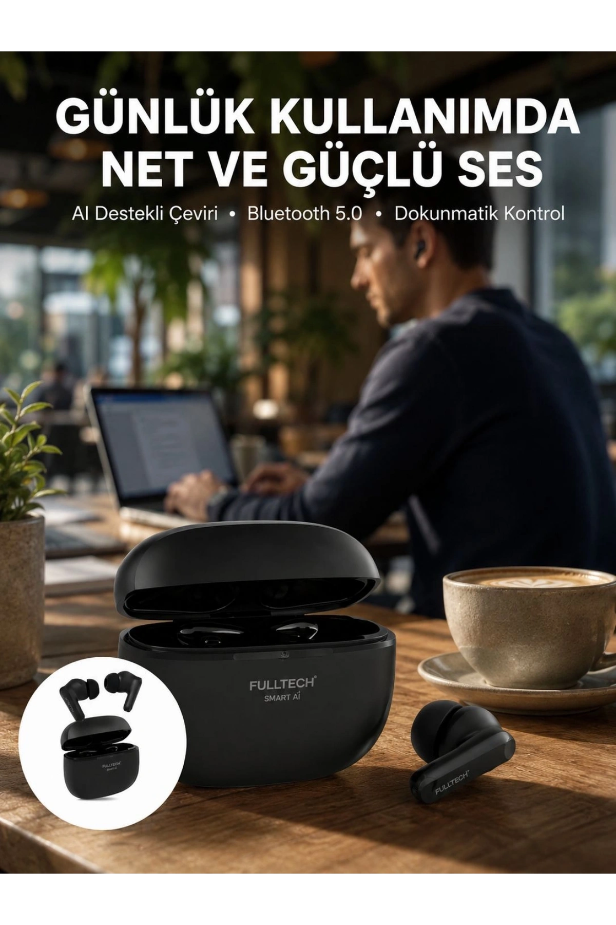 Akıllı Çeviri Destekli Bluetooth Kulaklık Profesyonel Ses Deneyimi Yeni Nesil