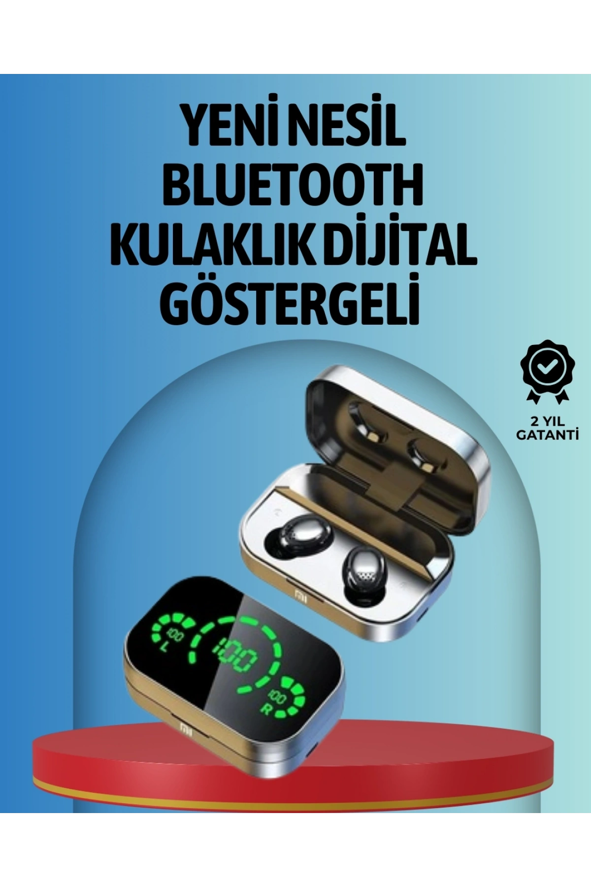 Akıllı Dijital Ekranlı TWS Kulaklık – Uzun Pil Ömrü, Stabil Bağlantı