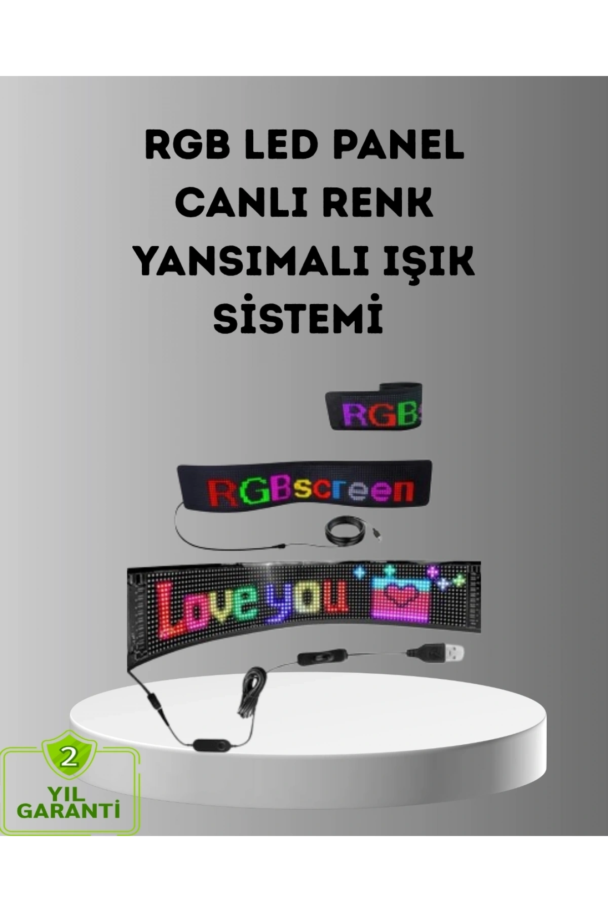 Akıllı LED Matrix Panel – USB Bağlantılı, Kaydırmalı Yazı ve Animasyon Desteği