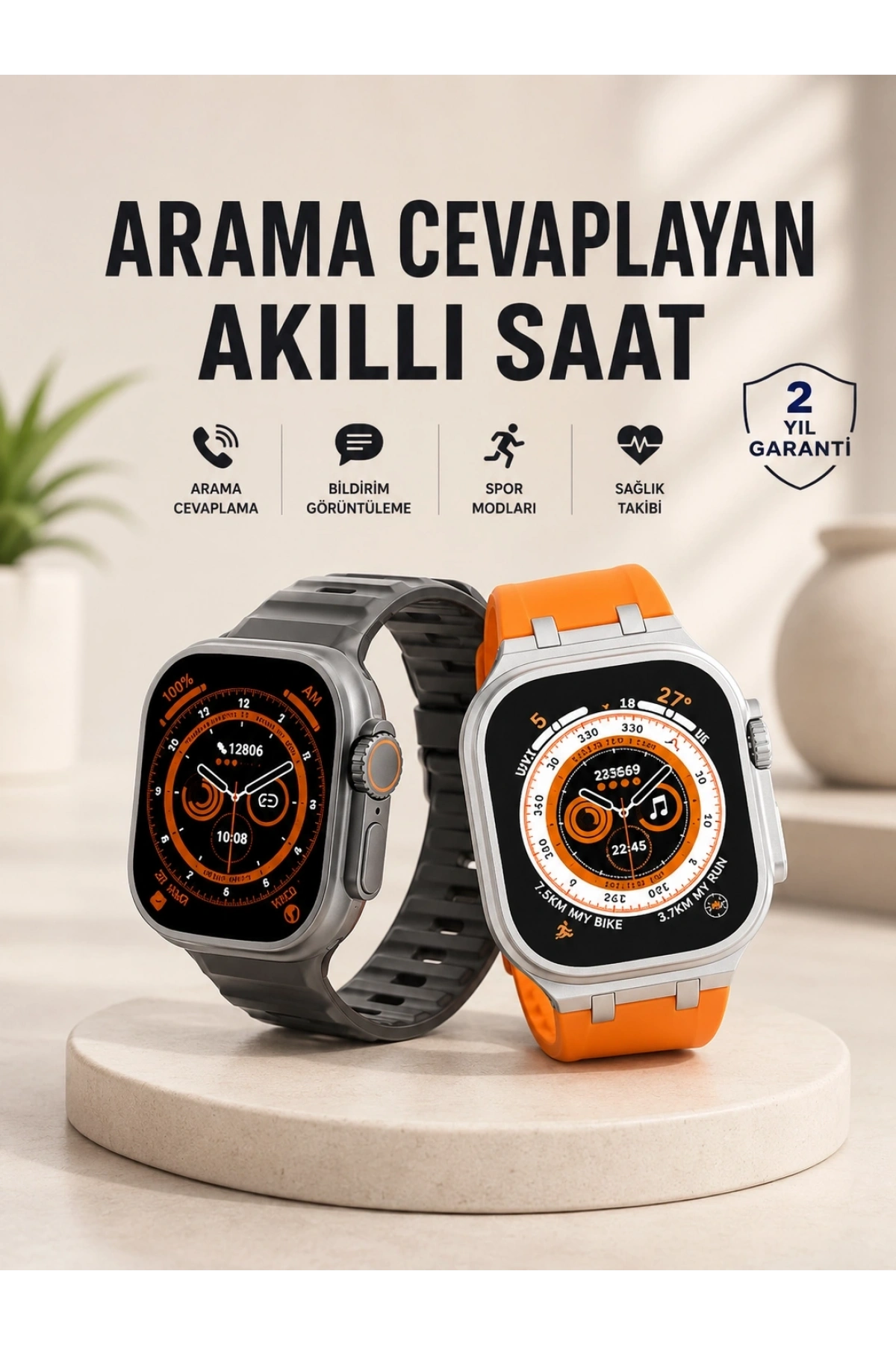 Akıllı Saat GPS, Sağlık Ve Uyku Takibi Arama Cevaplayan Bluetooth Bağlantılı