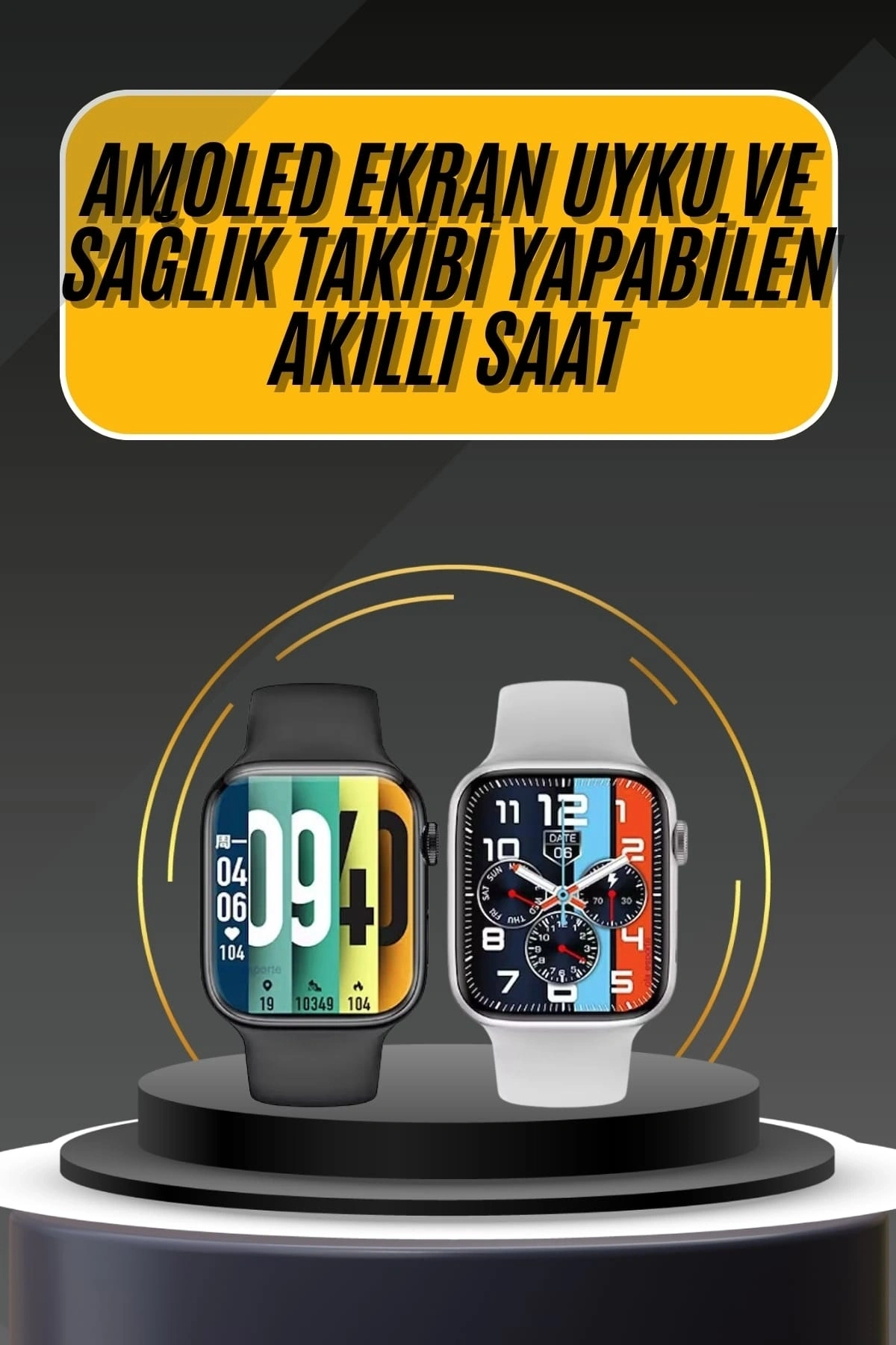 Akıllı Saat Yeni Nesil Android ve İOS Uyumlu Titreşim Modlu Alarm Kronometre