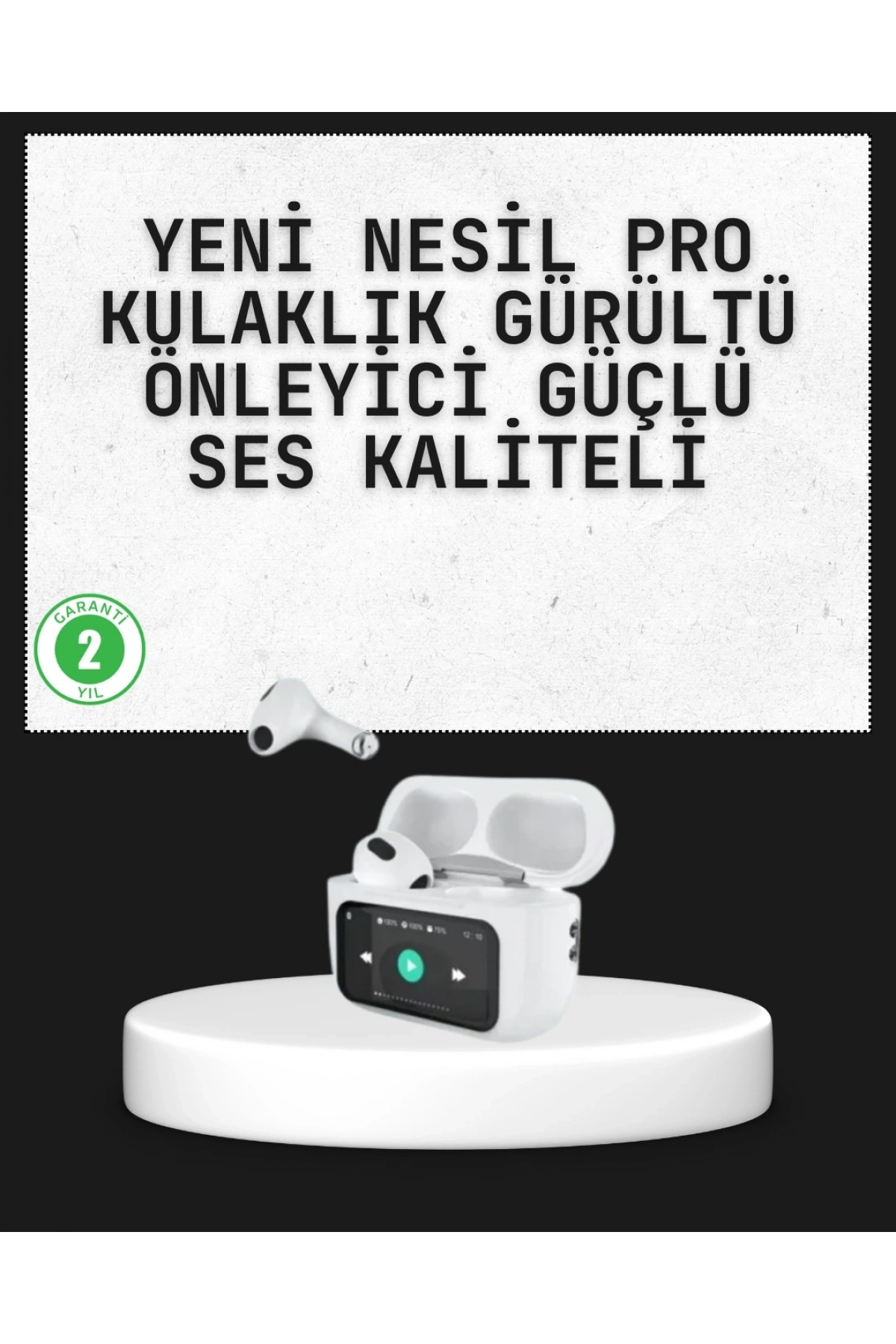 Akıllı Sensörlü Su Geçirmez Bluetooth Kulaklık Güçlü Batarya ve Bass