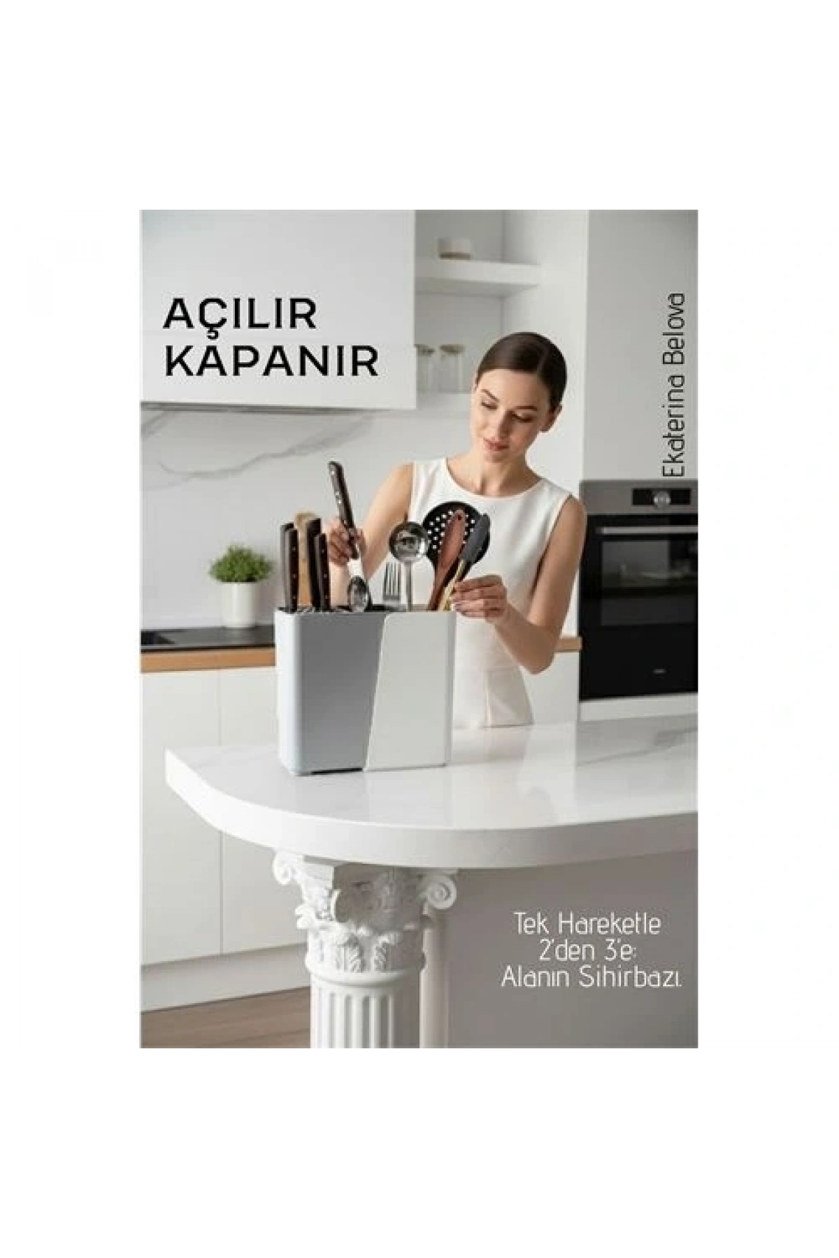 Akıllı Sürgülü lık ve Kaşıklık Organizeri - Ayarlanabilir Tezgah Üstü Mutfak Düzenleyici