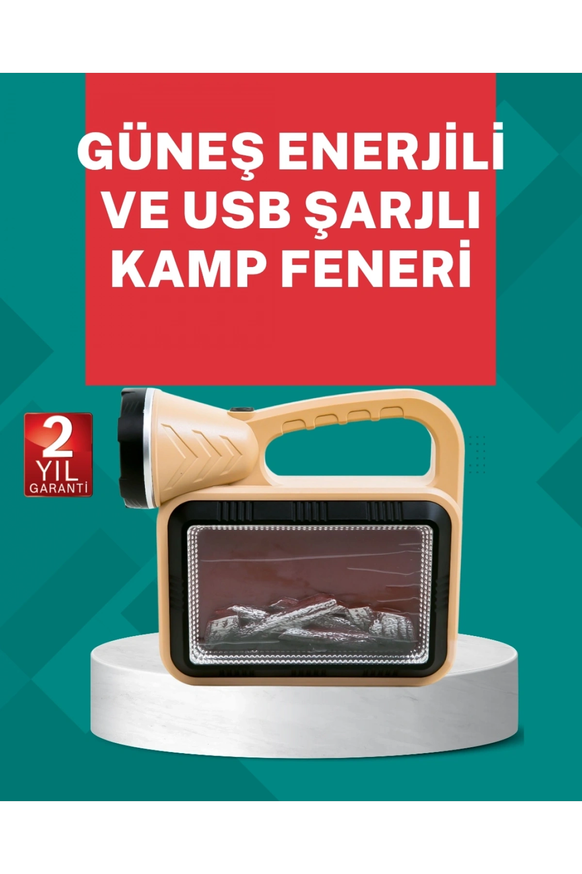 Alev Efektli Güneş Enerjili Lamba – Su Geçirmez