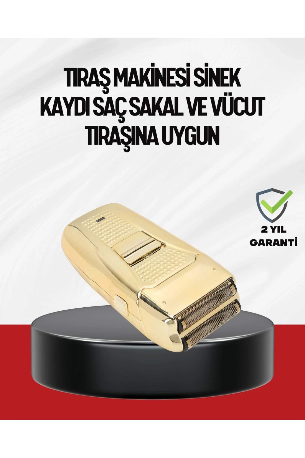 Altın Kaplama Kablolu Erkek Tıraş Makinesi Favori Aparatlı