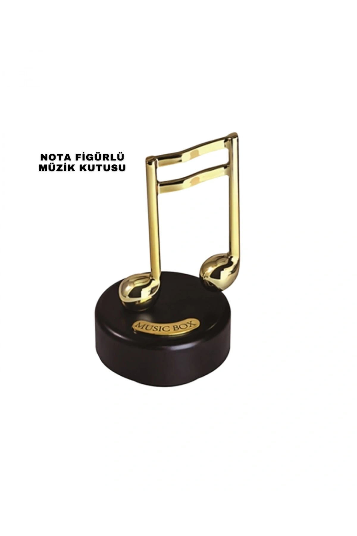 Altın Nota Figürlü Müzik Kutusu