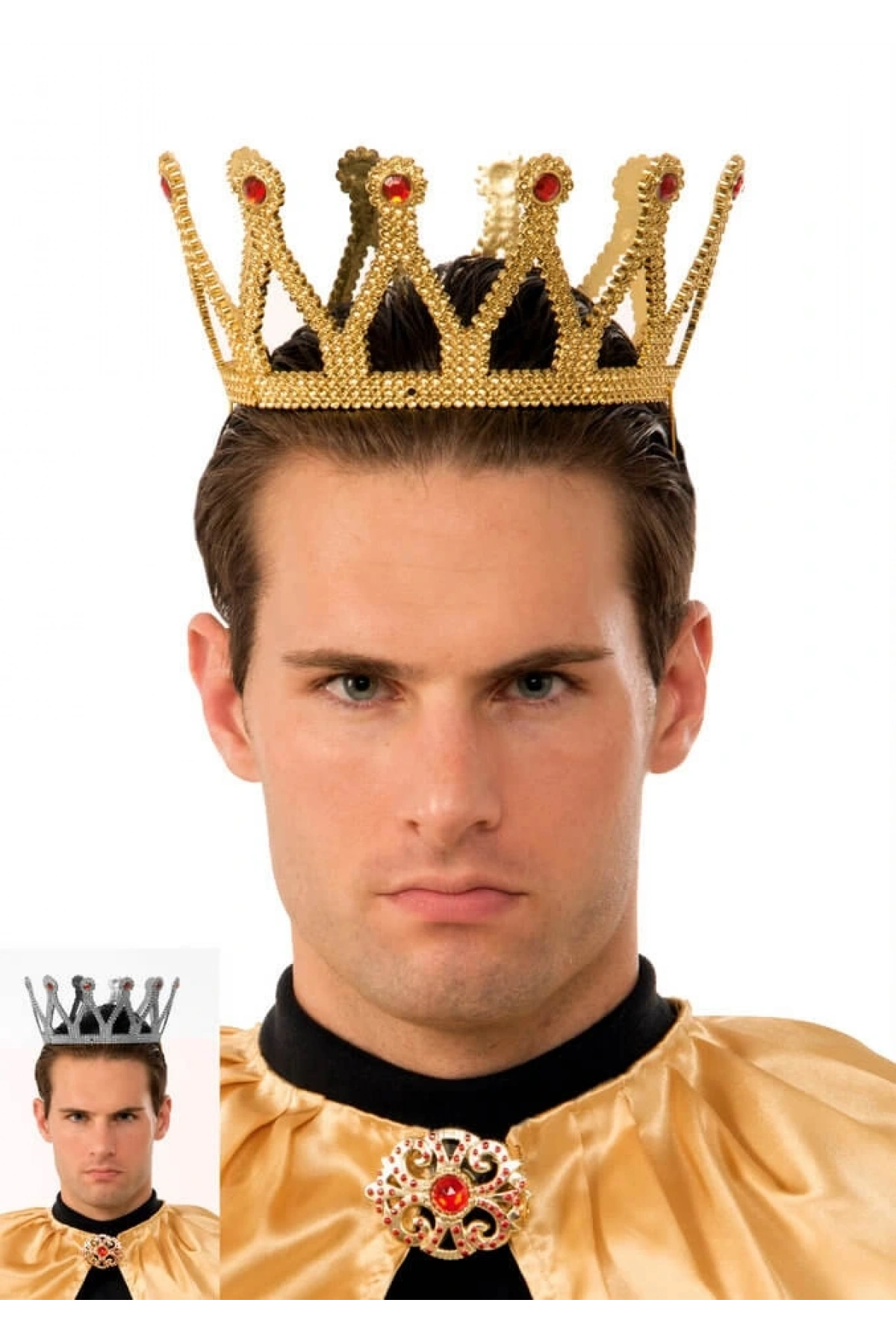 Altın Renk Çocuk ve Yetişkin Uyumlu Kral Tacı (5047)