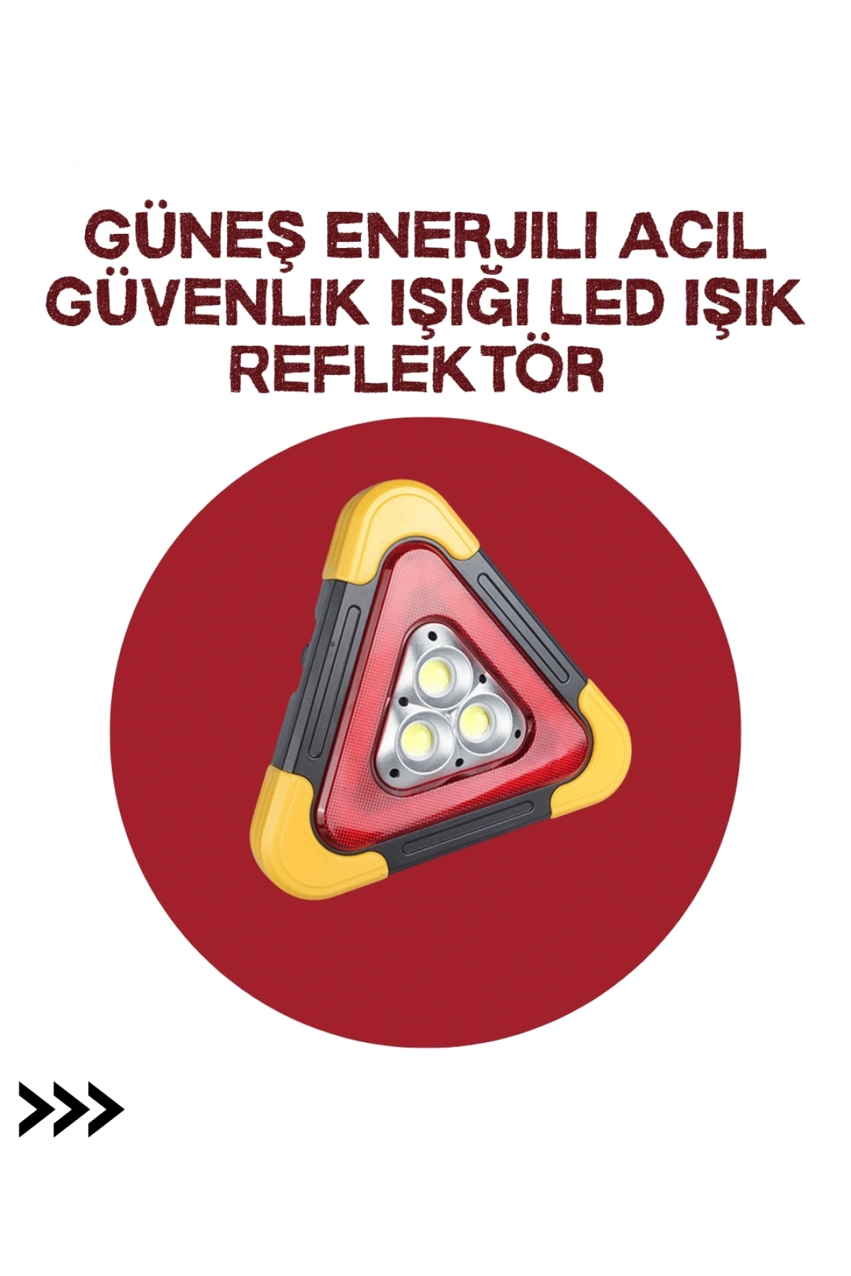 Alüminyum Gövdeli LED Üçgen Reflektörlü Acil Işık