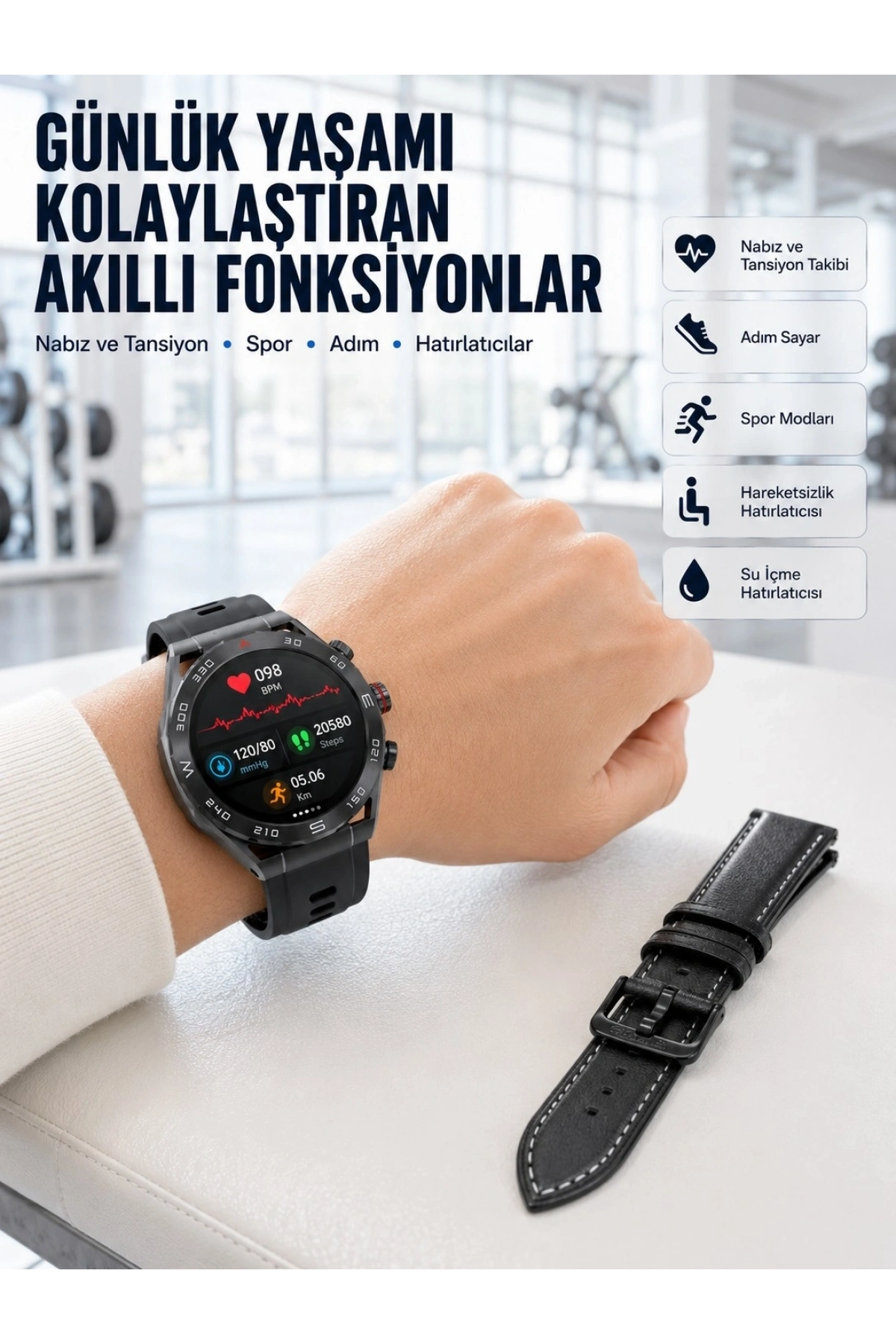 AMOLED Ekranlı 5G Android Akıllı Saat SIM Kart Destekli Kameralı Akıllı Saat