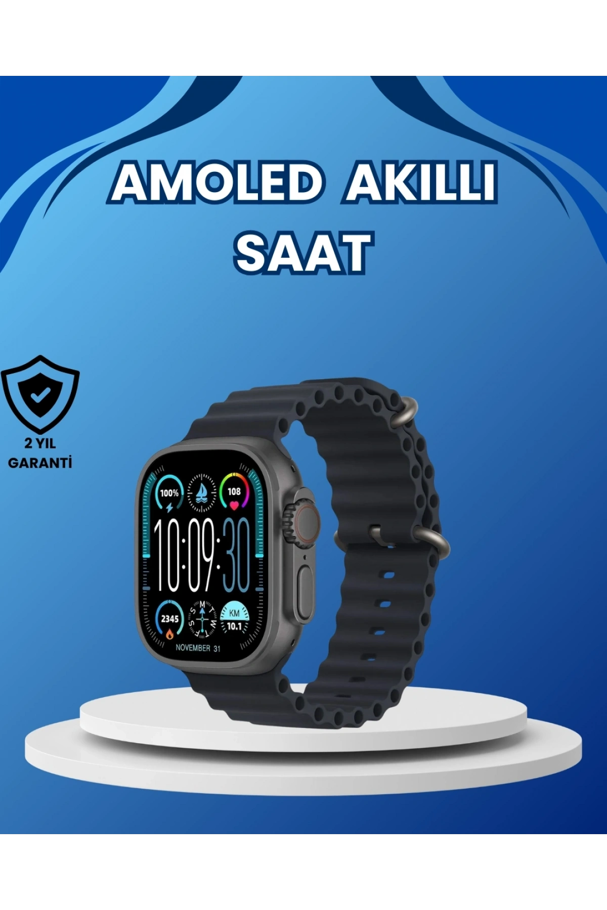 AMOLED Ultra Akıllı Saat 15 Gün Batarya Güçlü Ekran