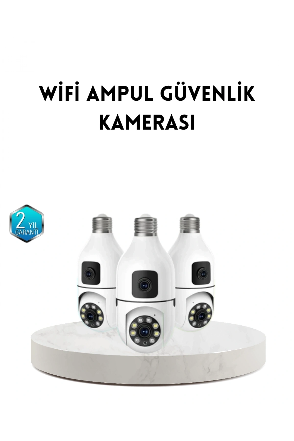 Ampul Tipi WiFi Kamera 2MP Lensli Full HD Görüntü ve Akıllı Hareket Algılama