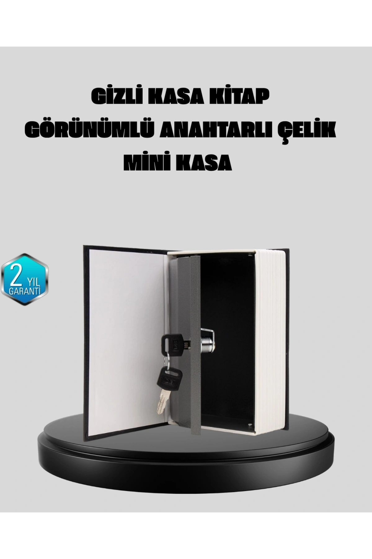 Anahtarlı Gizli Kitap Kasa – Metal İç Yapı, Kamuflajlı Sözlük Tasarım