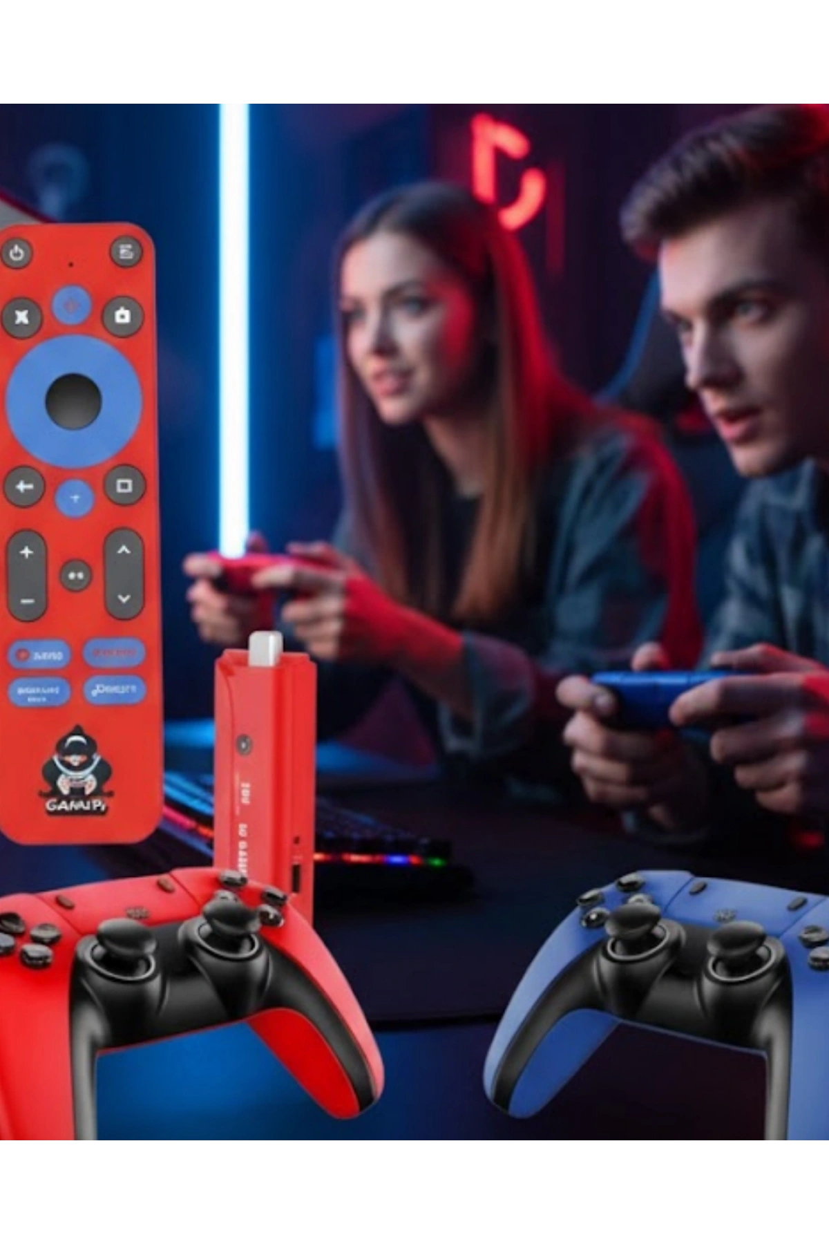 Android Game Stick 10K HD 64GB Çift Kollu TV Oyun Konsolu