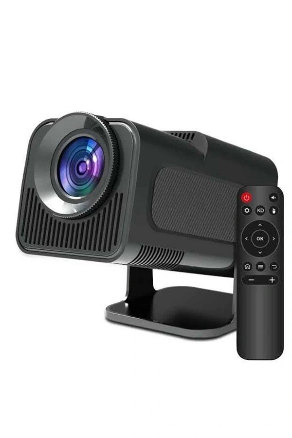 Android Projeksiyon Siyah Taşınabilir Sinema Projektörü 4k 1080p Ev Sineması Bluetooth