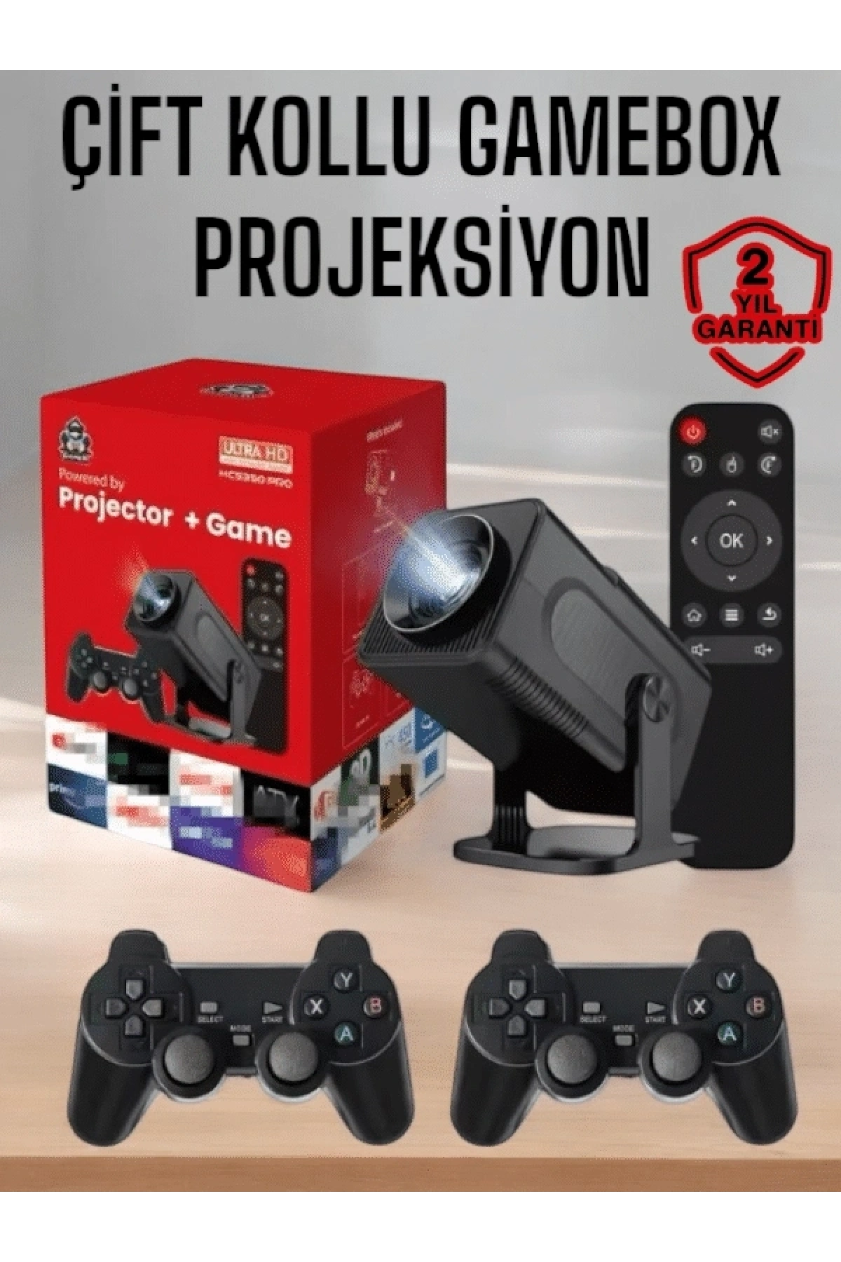 Android Projeksiyon ve Çift Kollu Game Box