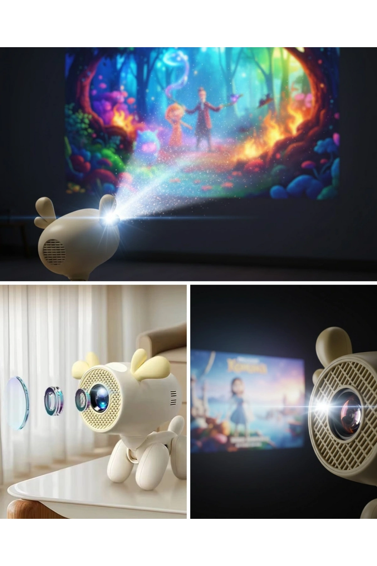 Android Sistemli 4K Projeksiyon 36W Dolby Sesli