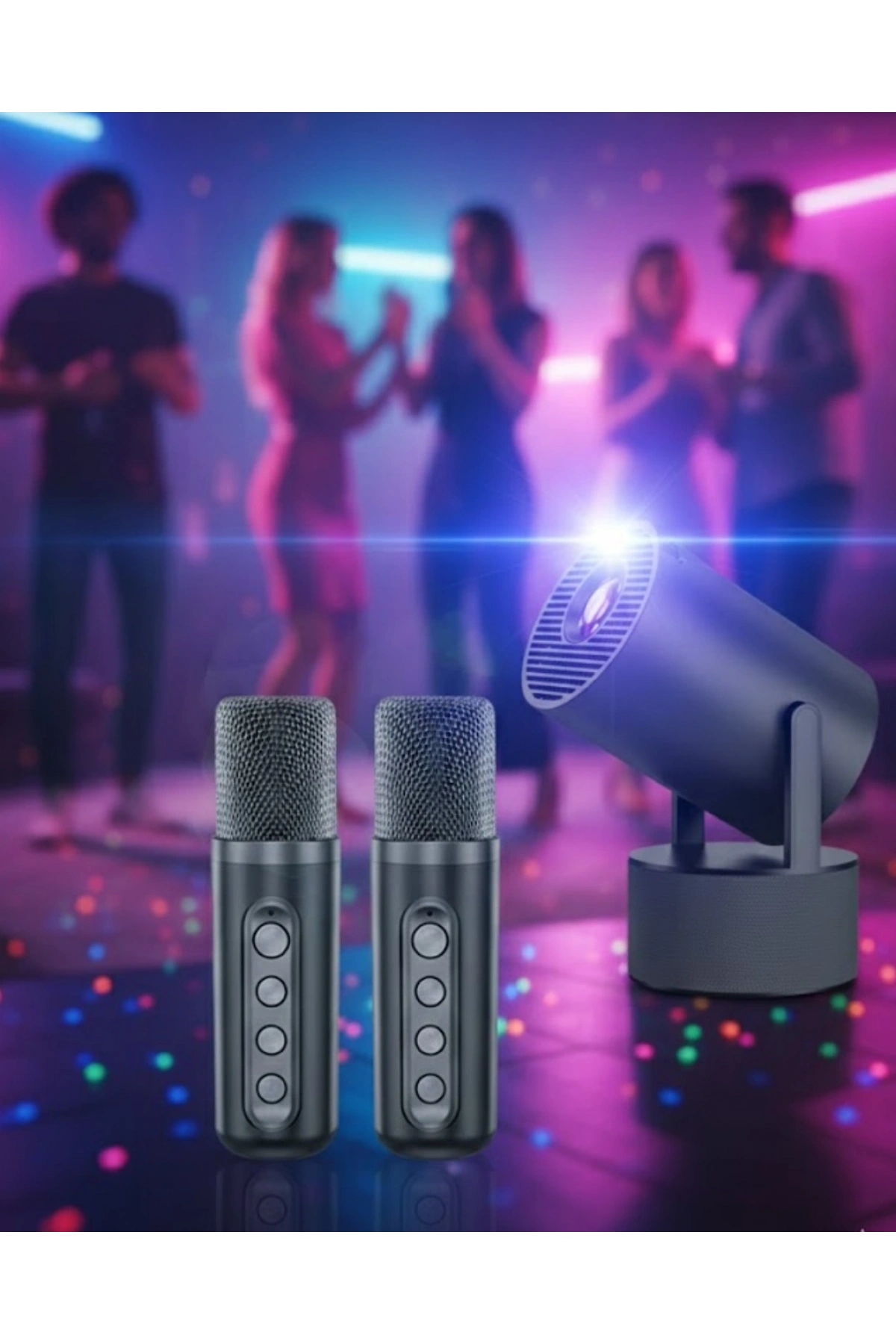 Android Sistemli Projeksiyon Kareoke Cihazı 180° Döner Başlıklı