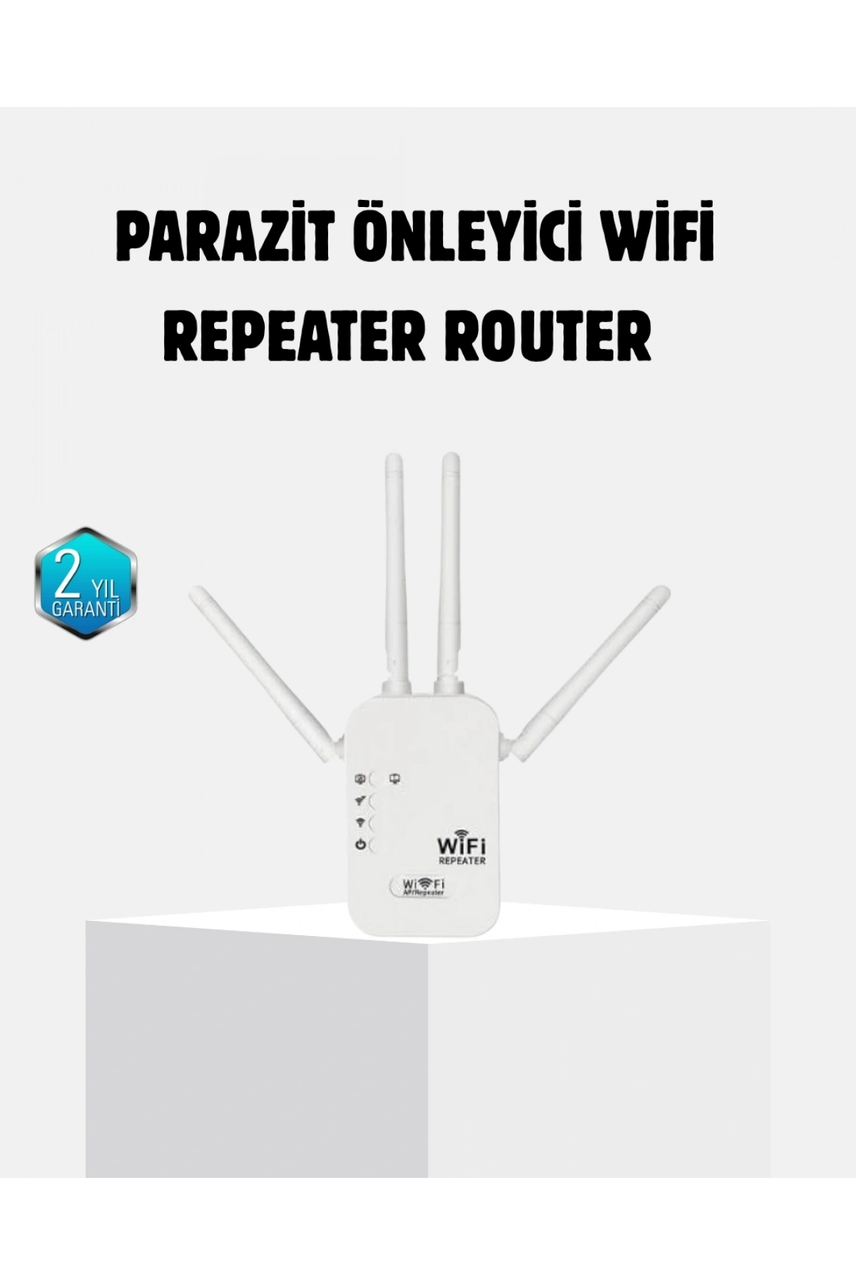 Antenli WiFi Repeater 300m2 Kapsama Alanı WPA3 Güvenlikli