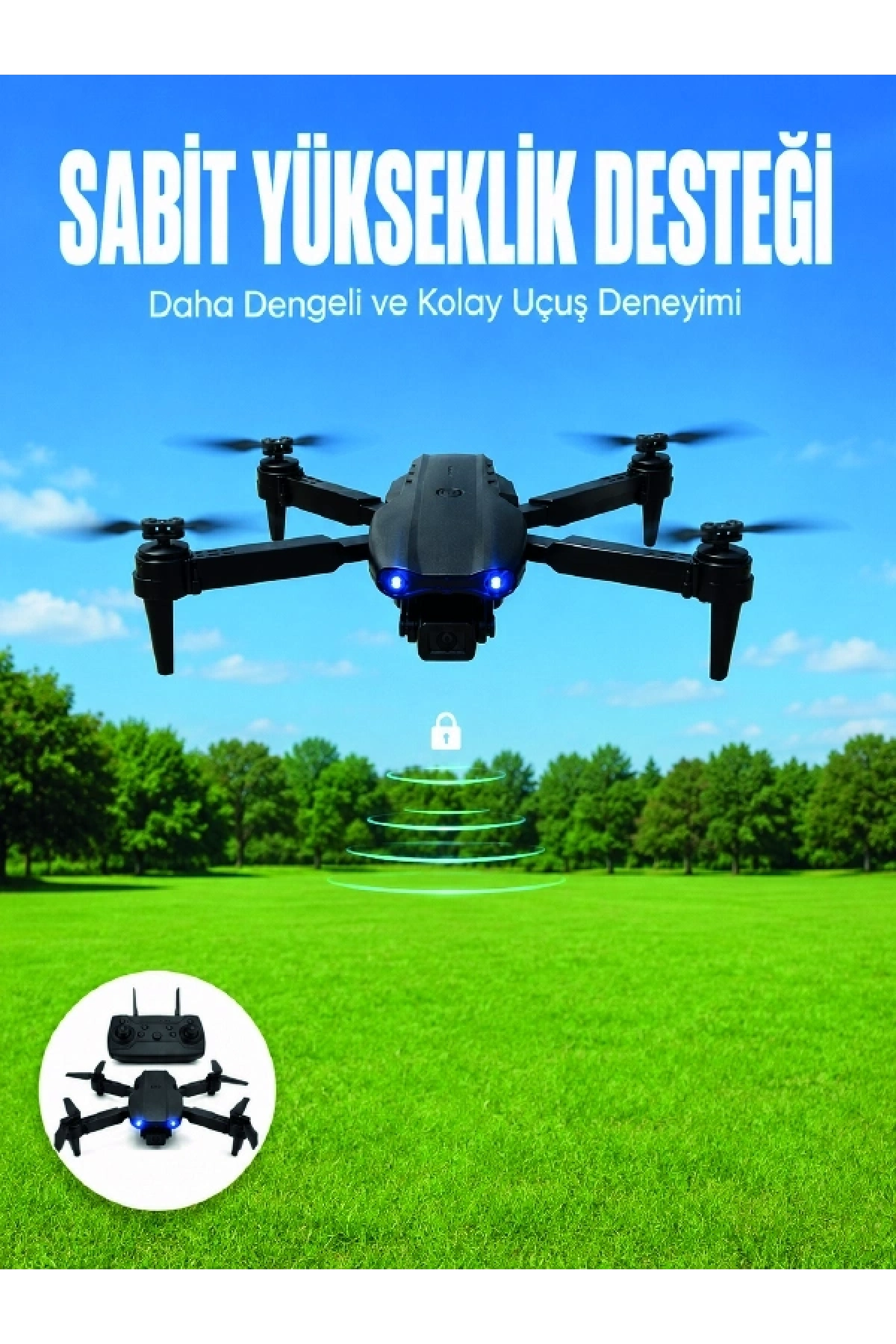 APP Kontrollü Mini Drone 4K HD Kamera, 360° Takla ve Katlanabilir Tasarım