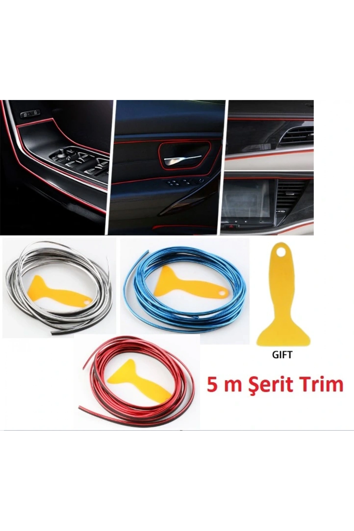 Araba Dekorasyon Şeridi 5 Metre Trim Şeridi (5047)