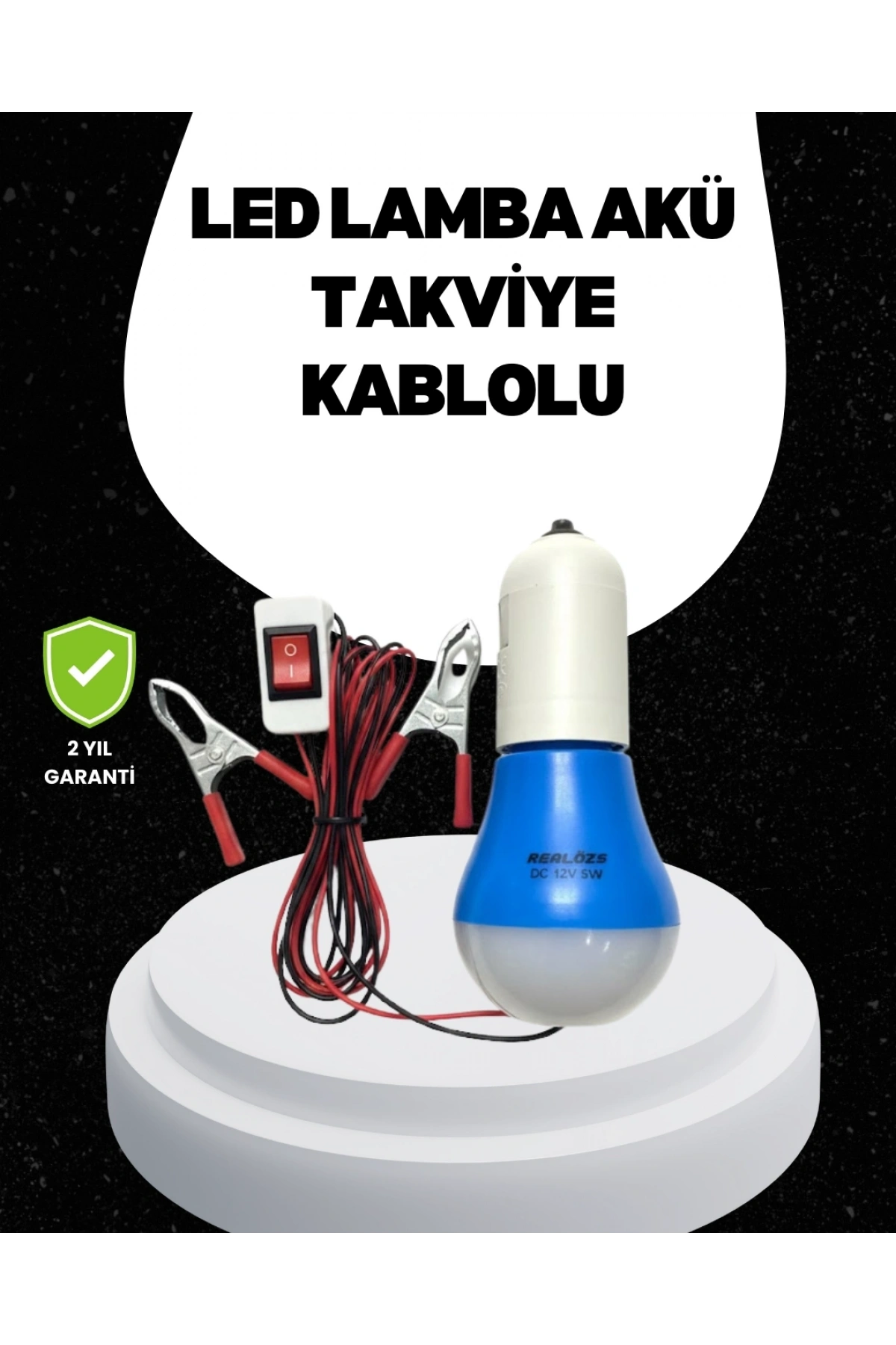Araç Akü Bağlantılı 12V LED Ampul Pratik Işık Çözümü