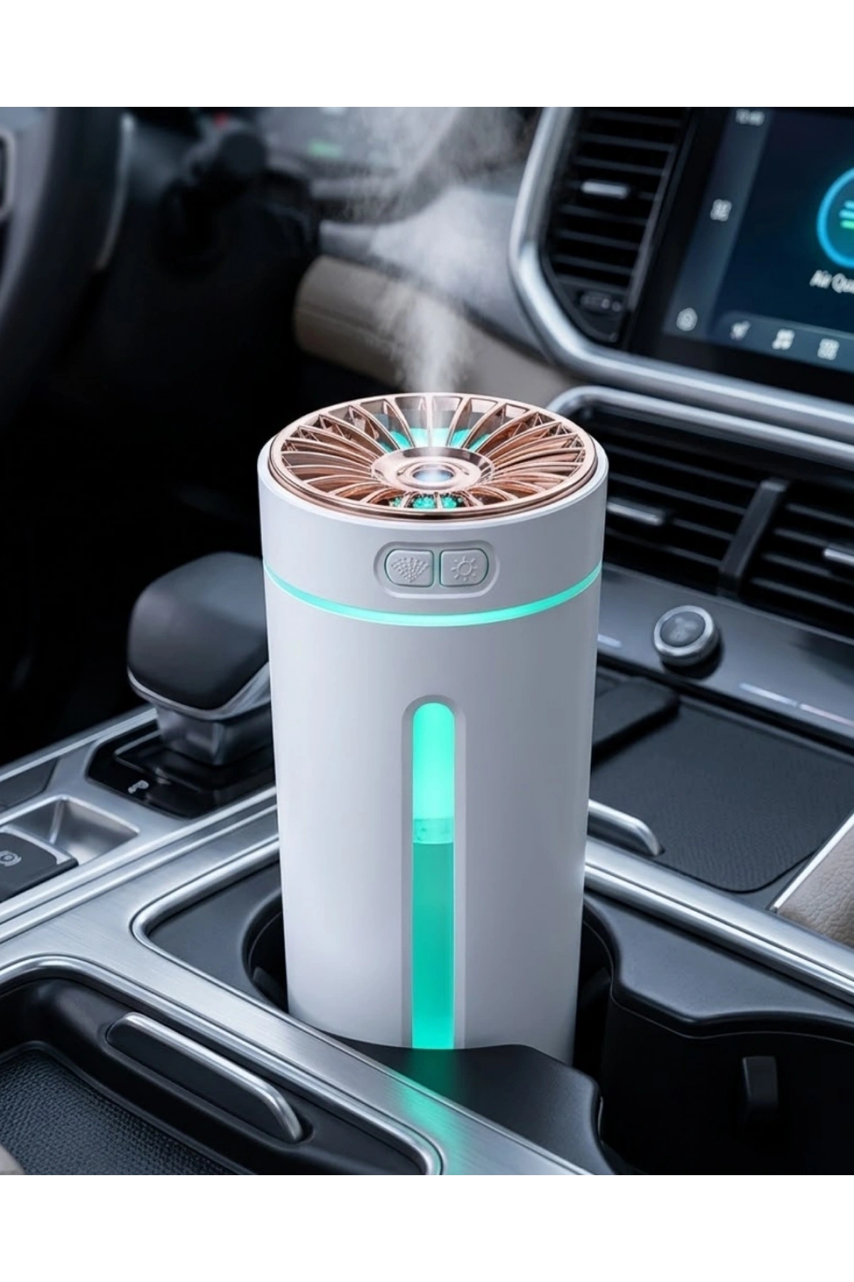 Araç İçi Hava Nemlendirici 5 Esans Hediyeli LED Işıklı USB Buhar Makinesi