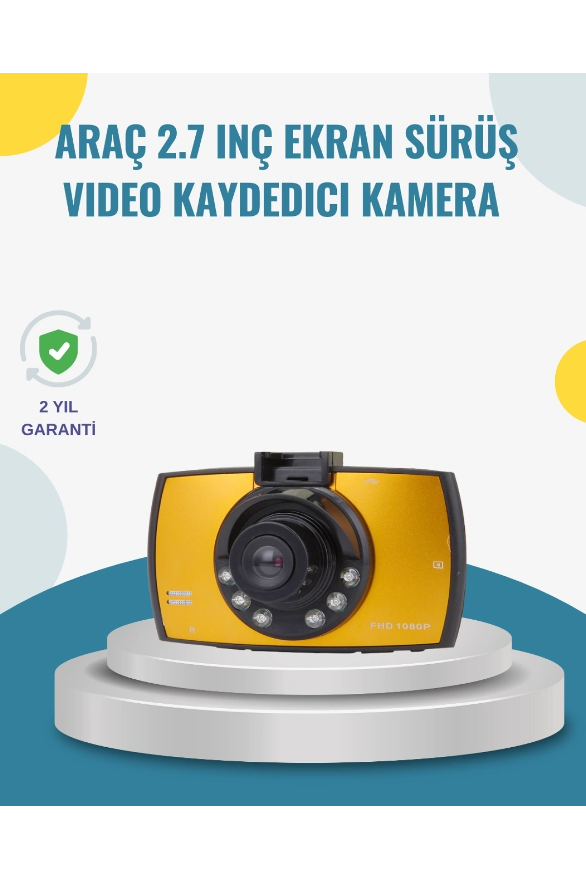 Araç İçi HD DVR Kamera G Sensor ve Hareket Algılama Özellikli