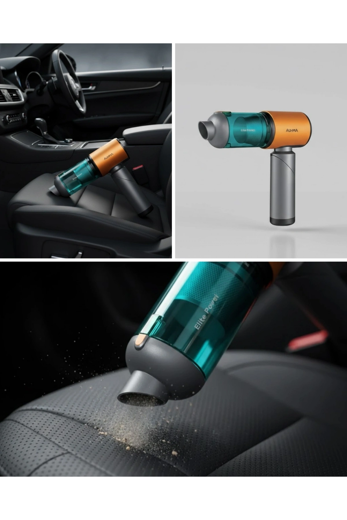 Araç İçin El Tipi Süpürge Güçlü Motor ve Uzun Pil Ömrü