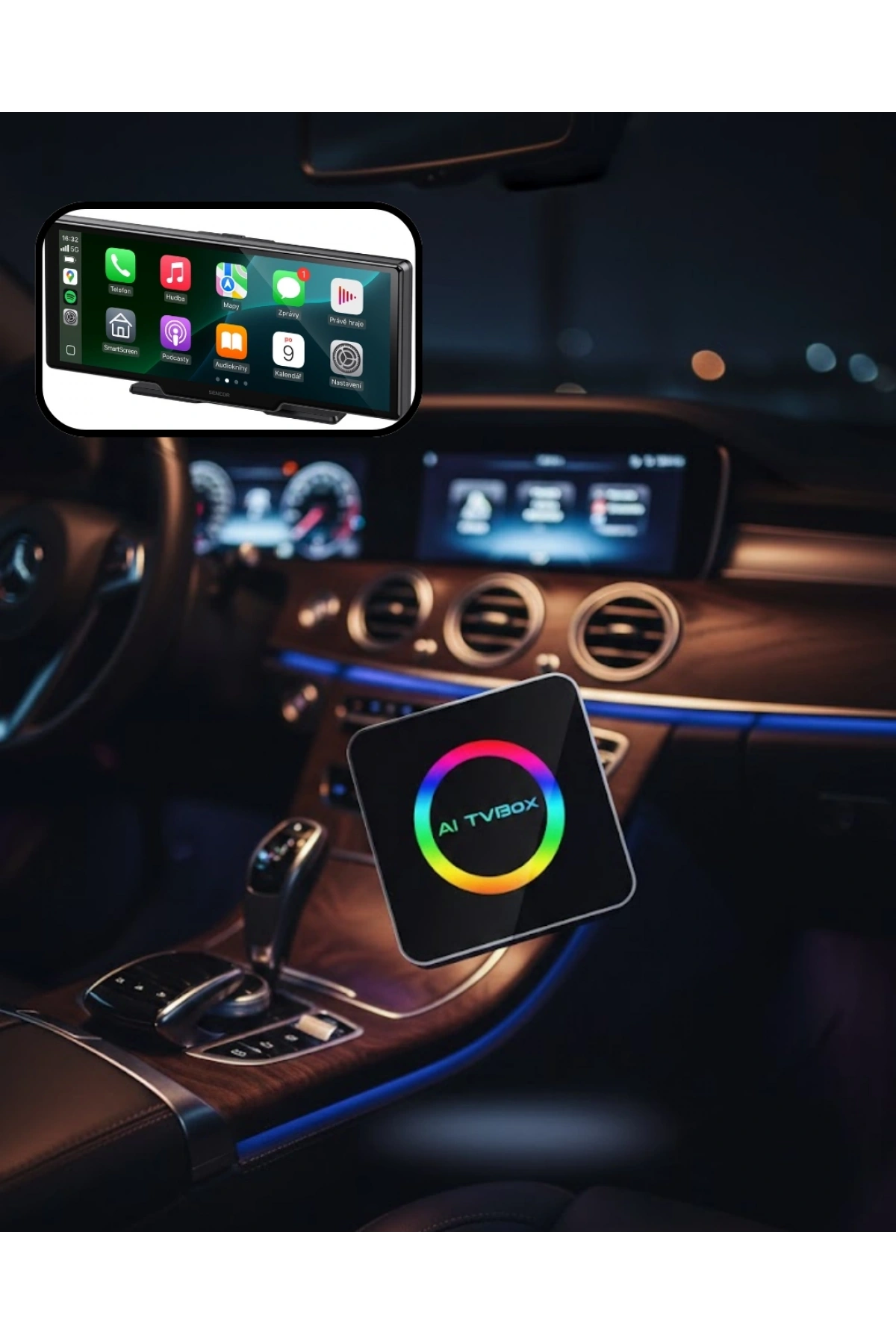 Araç İçin Kablosuz CarPlay Android Auto Multimedya Çözümü