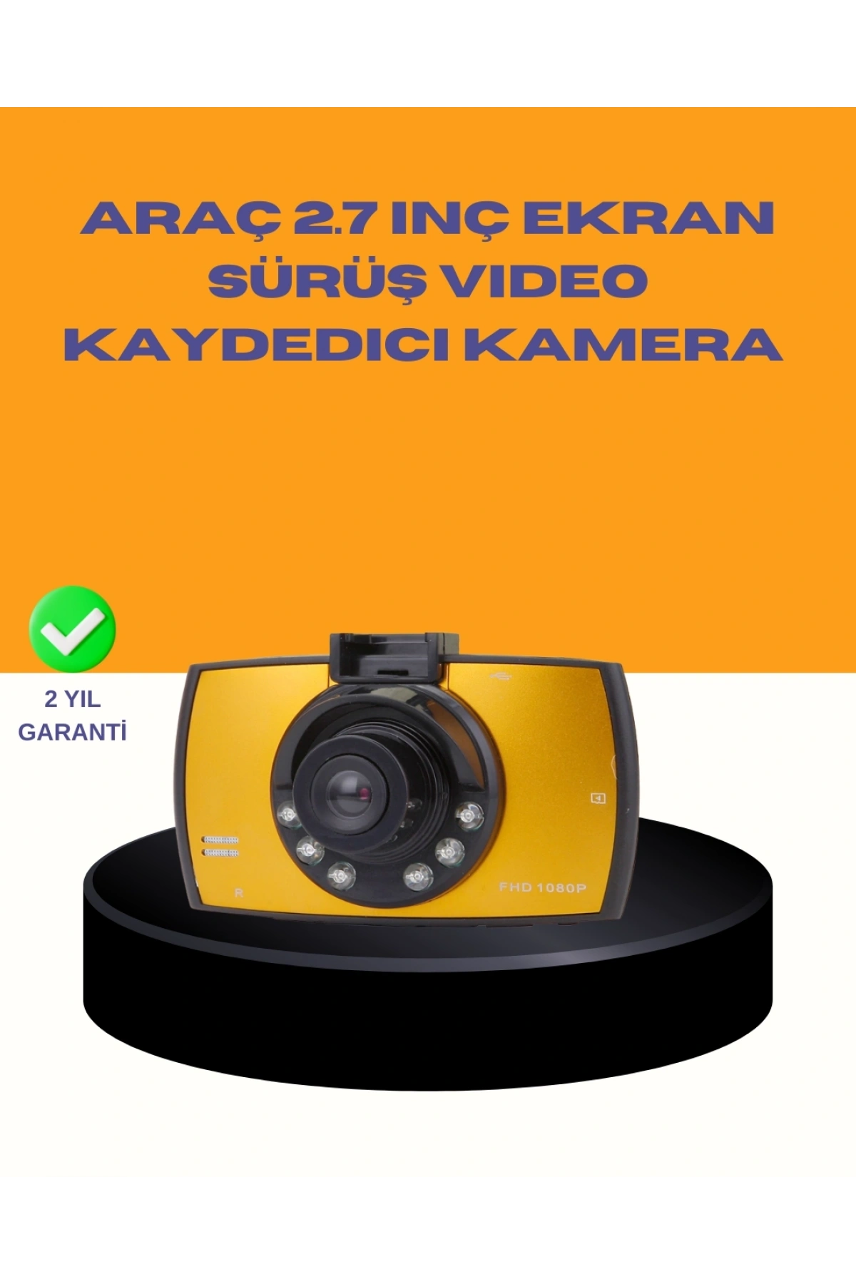 Araç Ön Kamera Full HD Kayıt ve G Sensor Özellikli