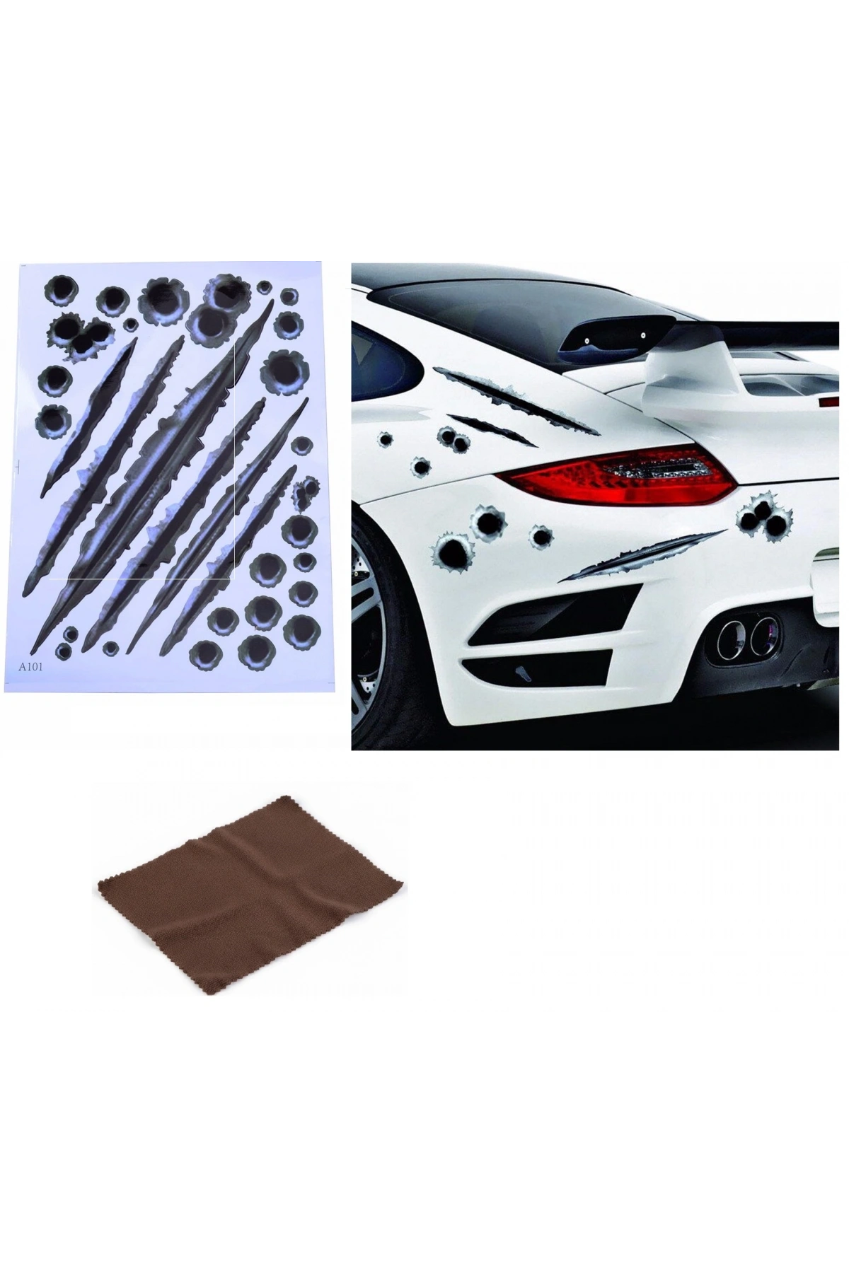 Araç Sticker Seti Yara Bere Oto Sticker Yara Şeklinde 3D