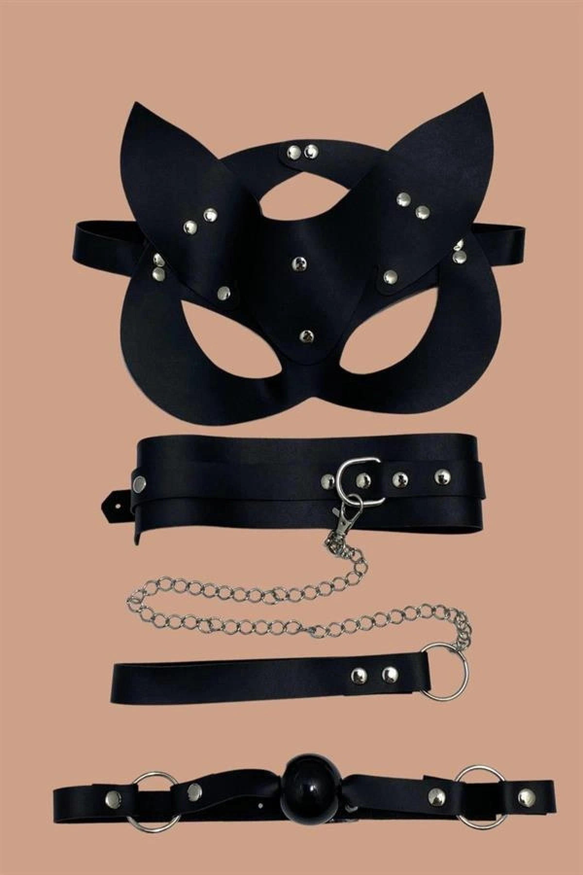 Arias Closet Siyah Maske Ağız Topu 2li Set