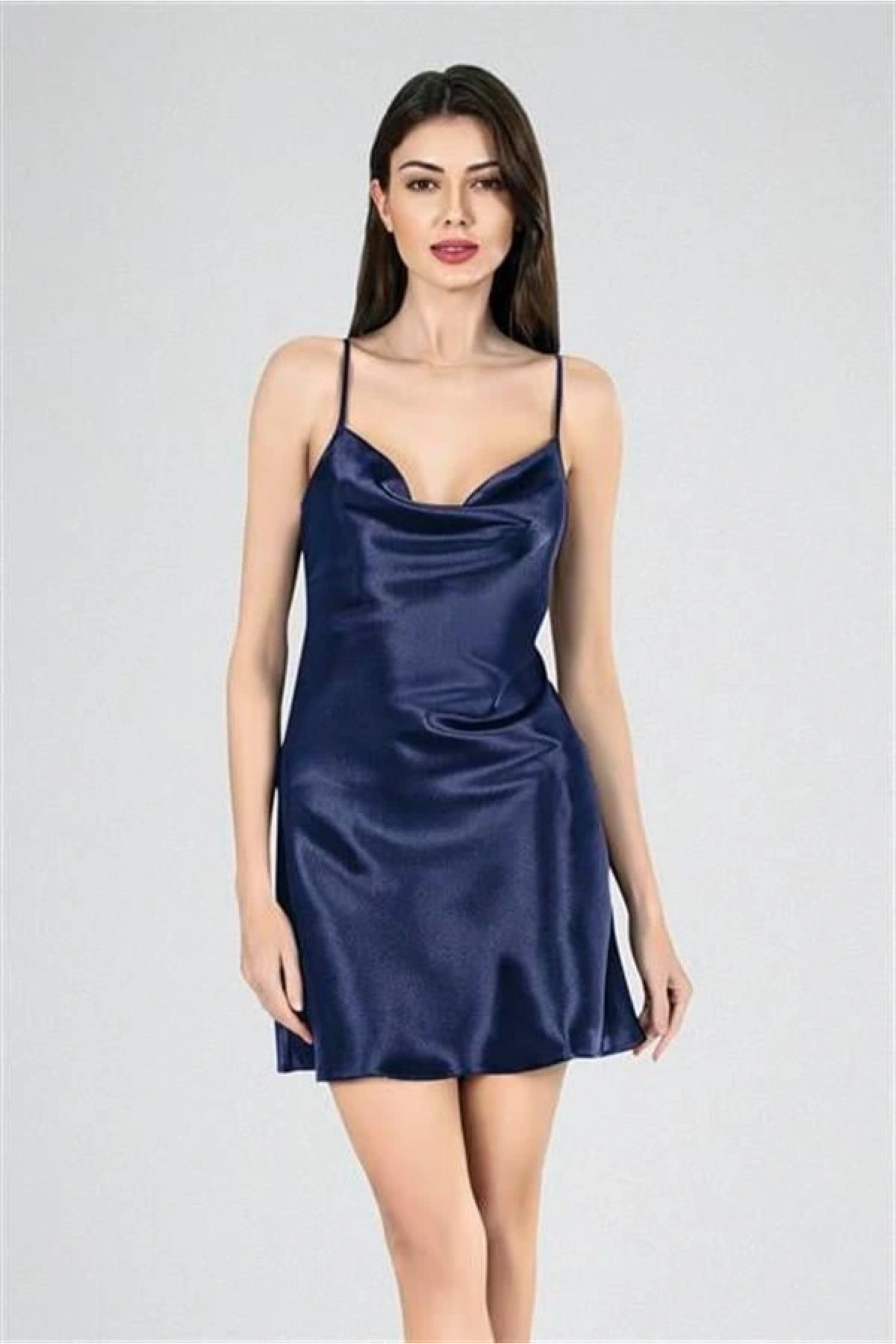 Arias Closet Kısa Gecelik Degaje Lacivert 7740