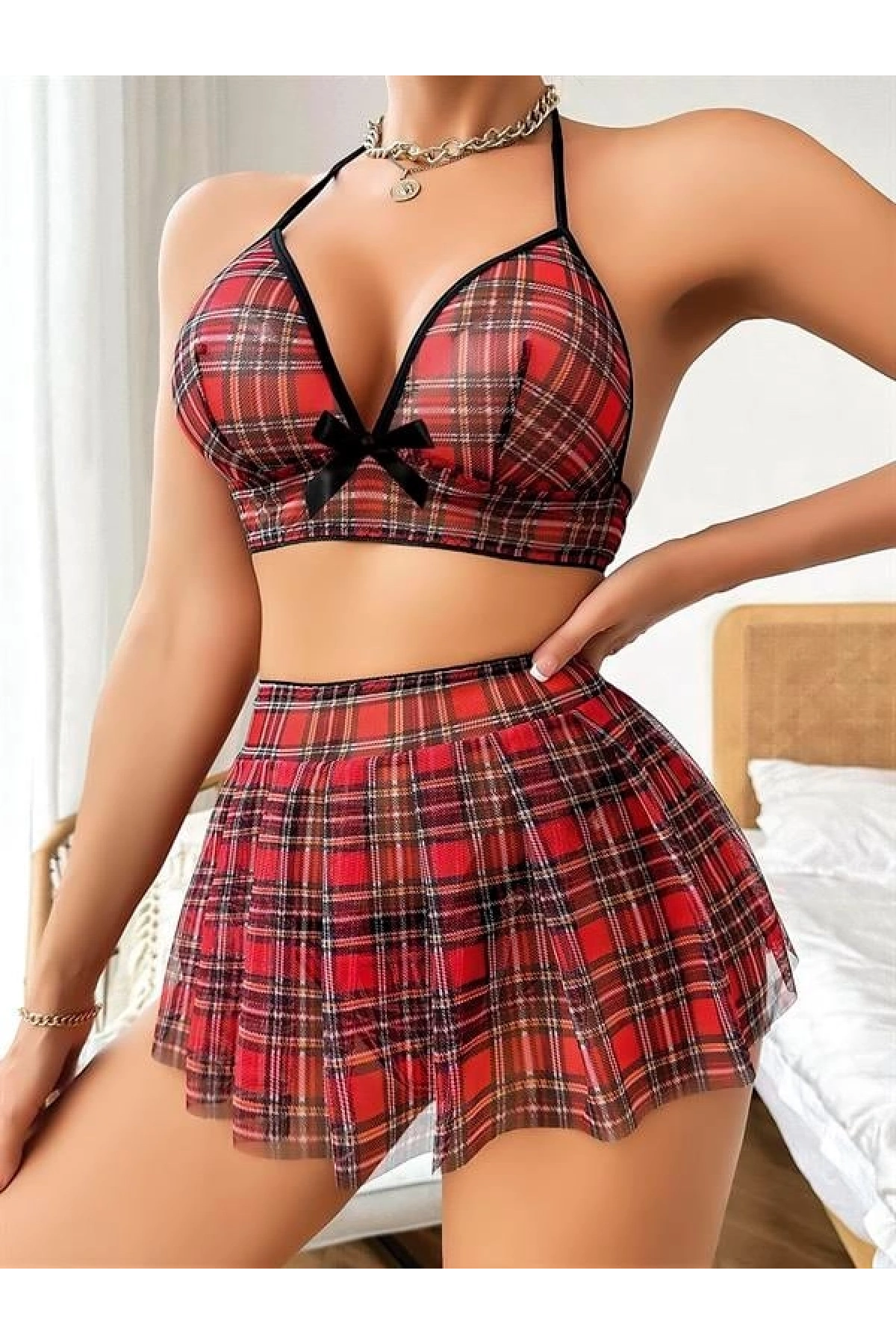 Arias Closet Mini Tül Çekici Fantezi Öğrenci Kostümü