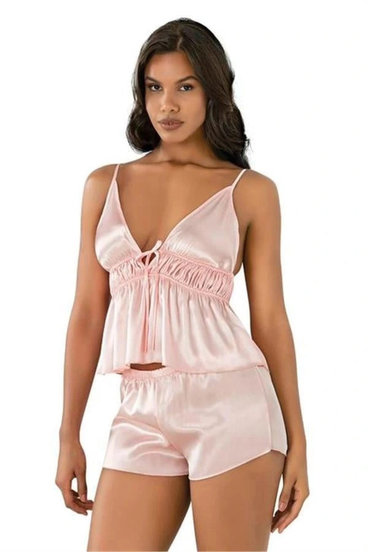 Arias Closet Somon Saten Şort Takımı 9208