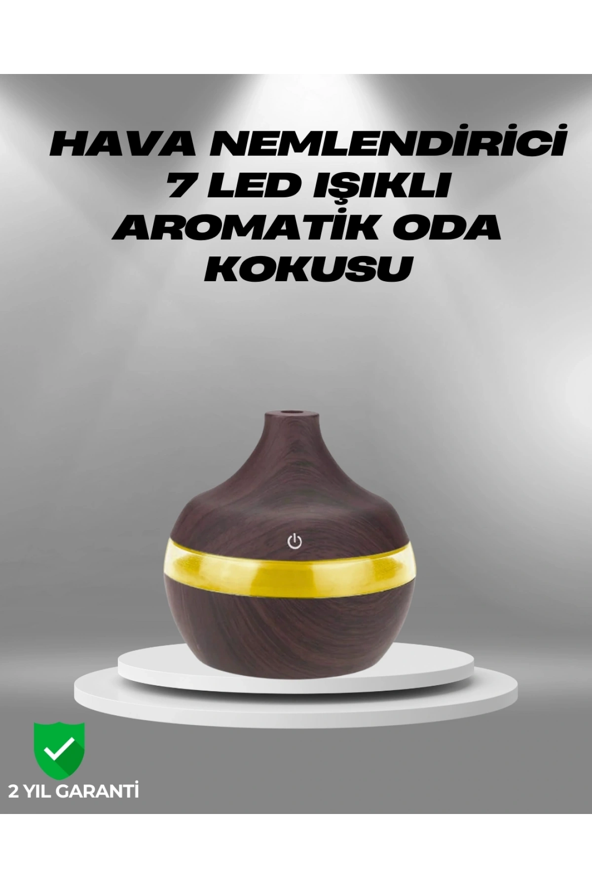 Aromaterapi Uyumlu 300 ml LED Işıklı Oda Kokusu Difüzörü