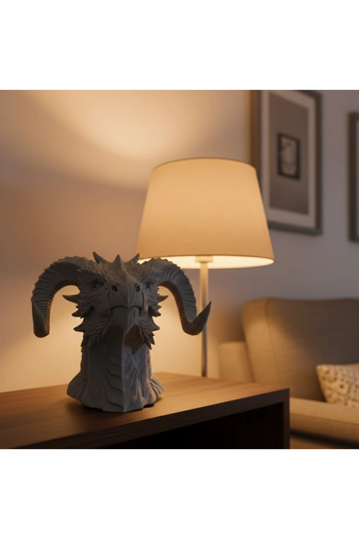 Asılabilir / Masaüstü Ejderha Modeli 3D Dekoratif Heykel 22x17 cm