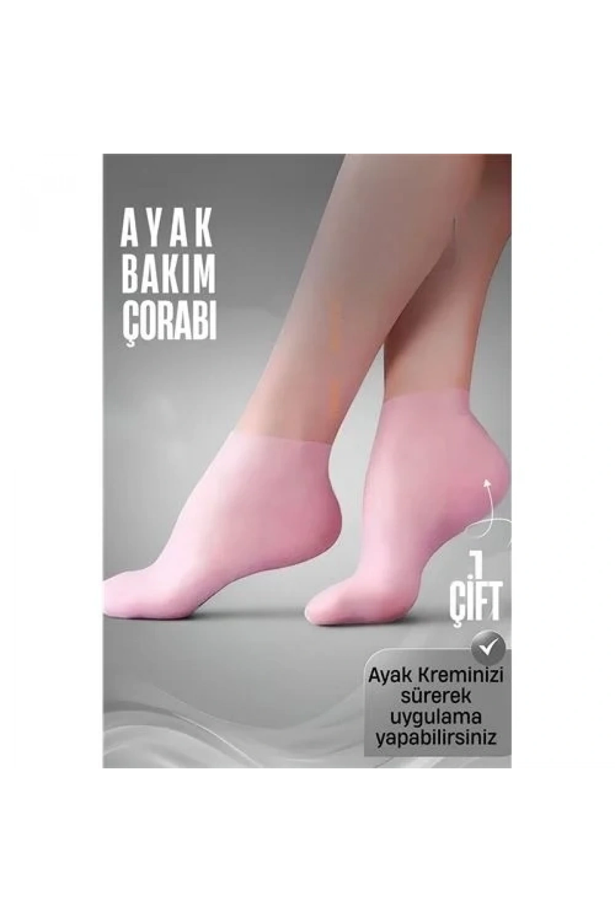 Ayak Bakım Çorabı Silikon Ayak Krem Uygulama Koruyucu Çorap 721585