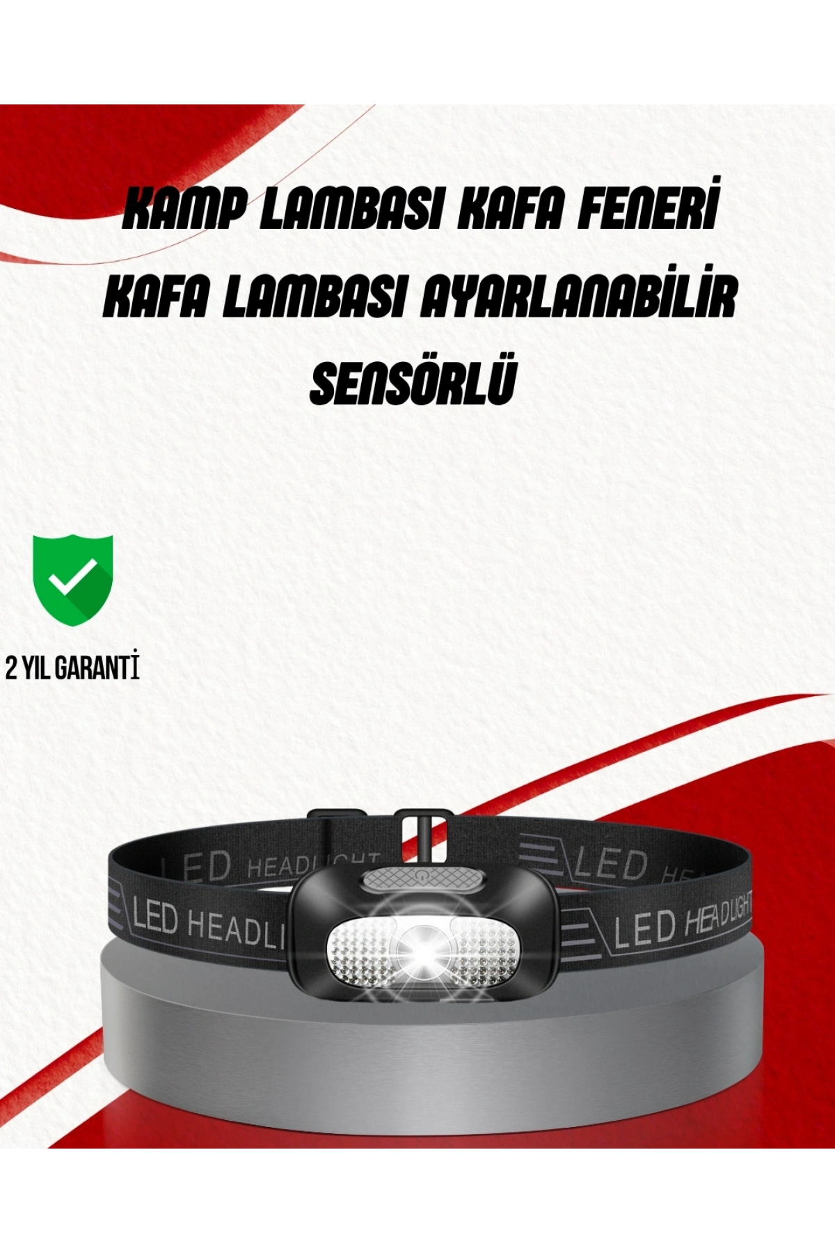 Ayarlanabilir Kafa Lambası Type-C Şarjlı Kompakt Kamp Lambası