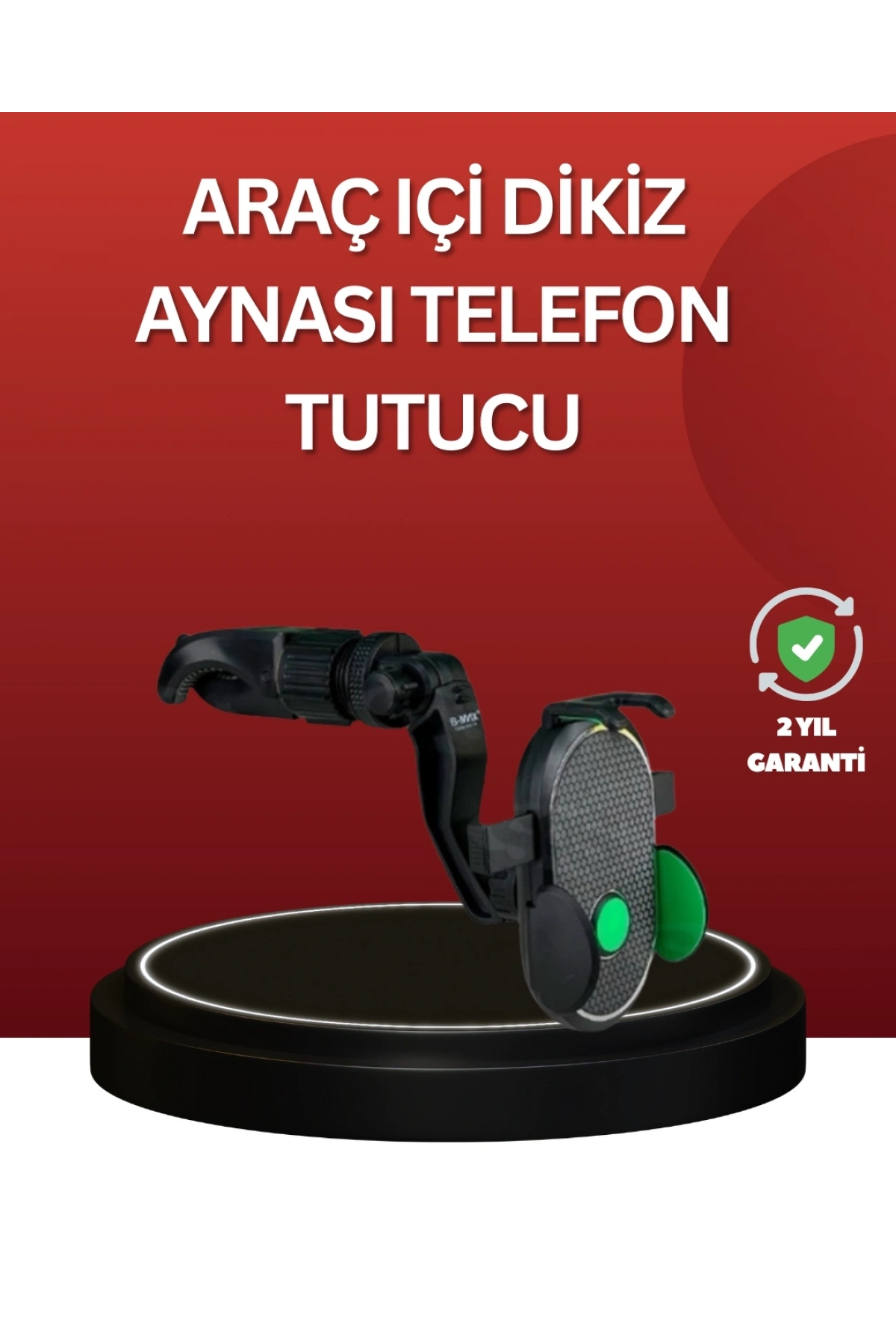 Ayarlanabilir Kıskaçlı Dikiz Aynası Telefon Tutucu Tüm Telefonlarla Uyumlu