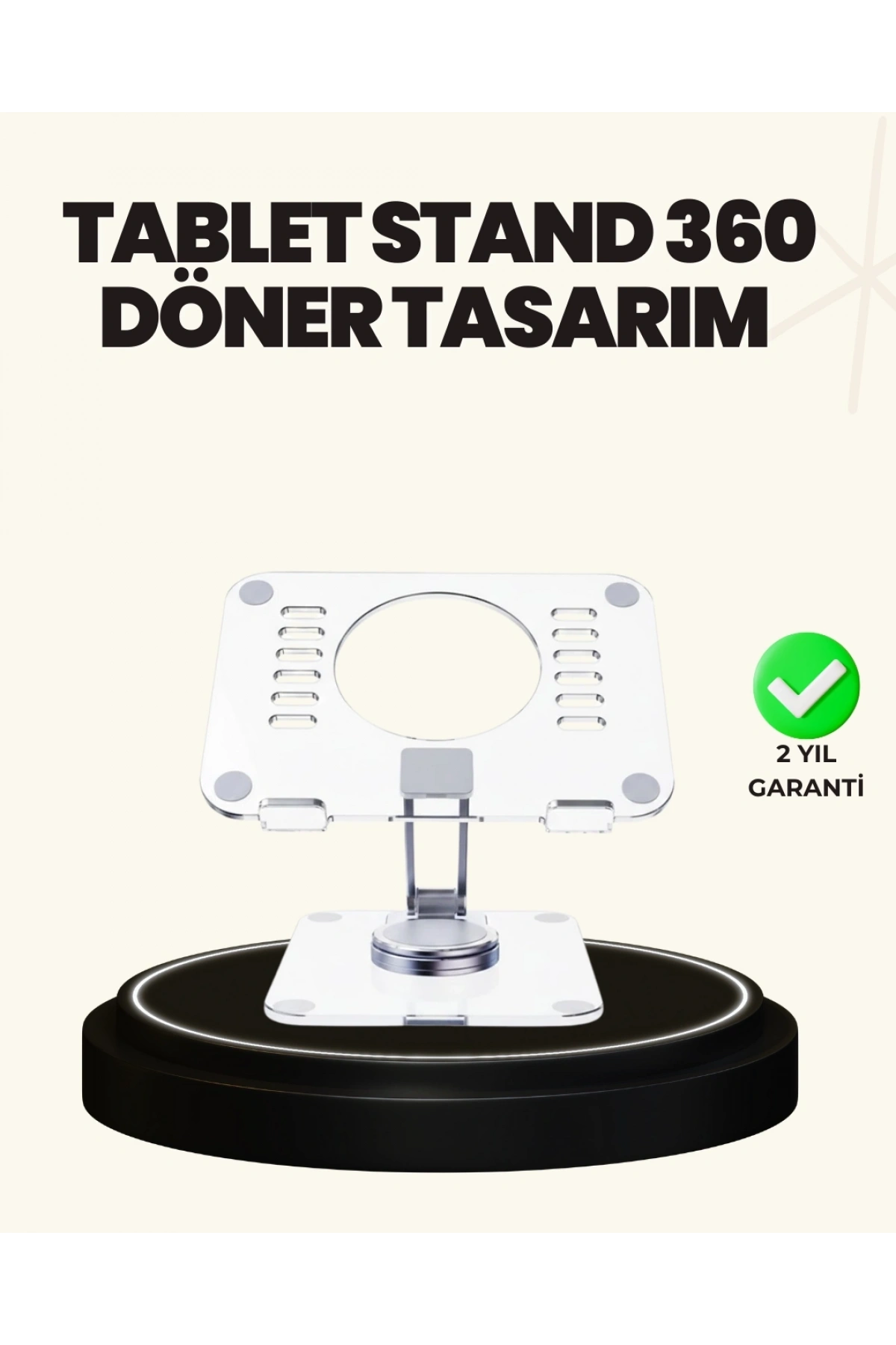 Ayarlanabilir Şeffaf Tablet Standı Kaymaz Silikon Tabanlı