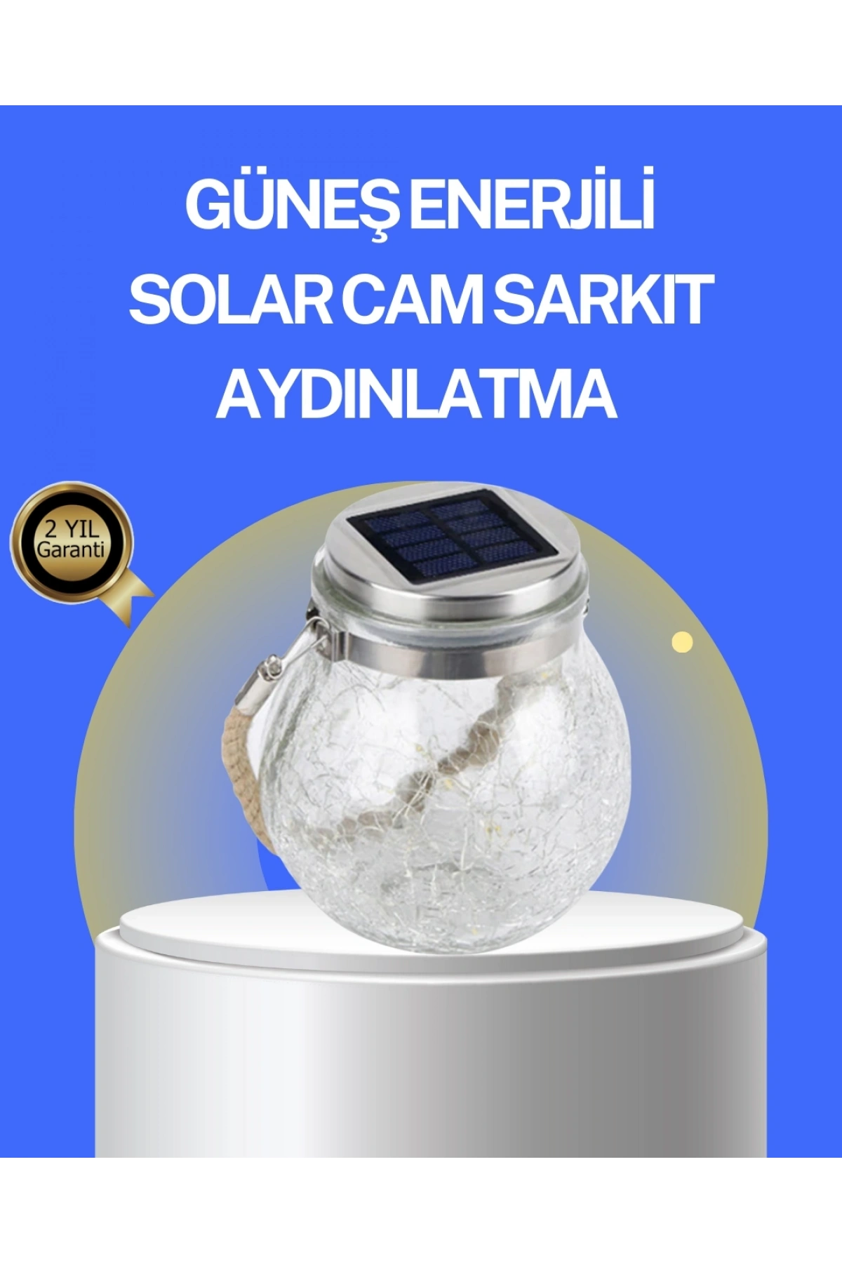 Bahçe ve Teras İçin Solar Cam Sarkıt LED Aydınlatma