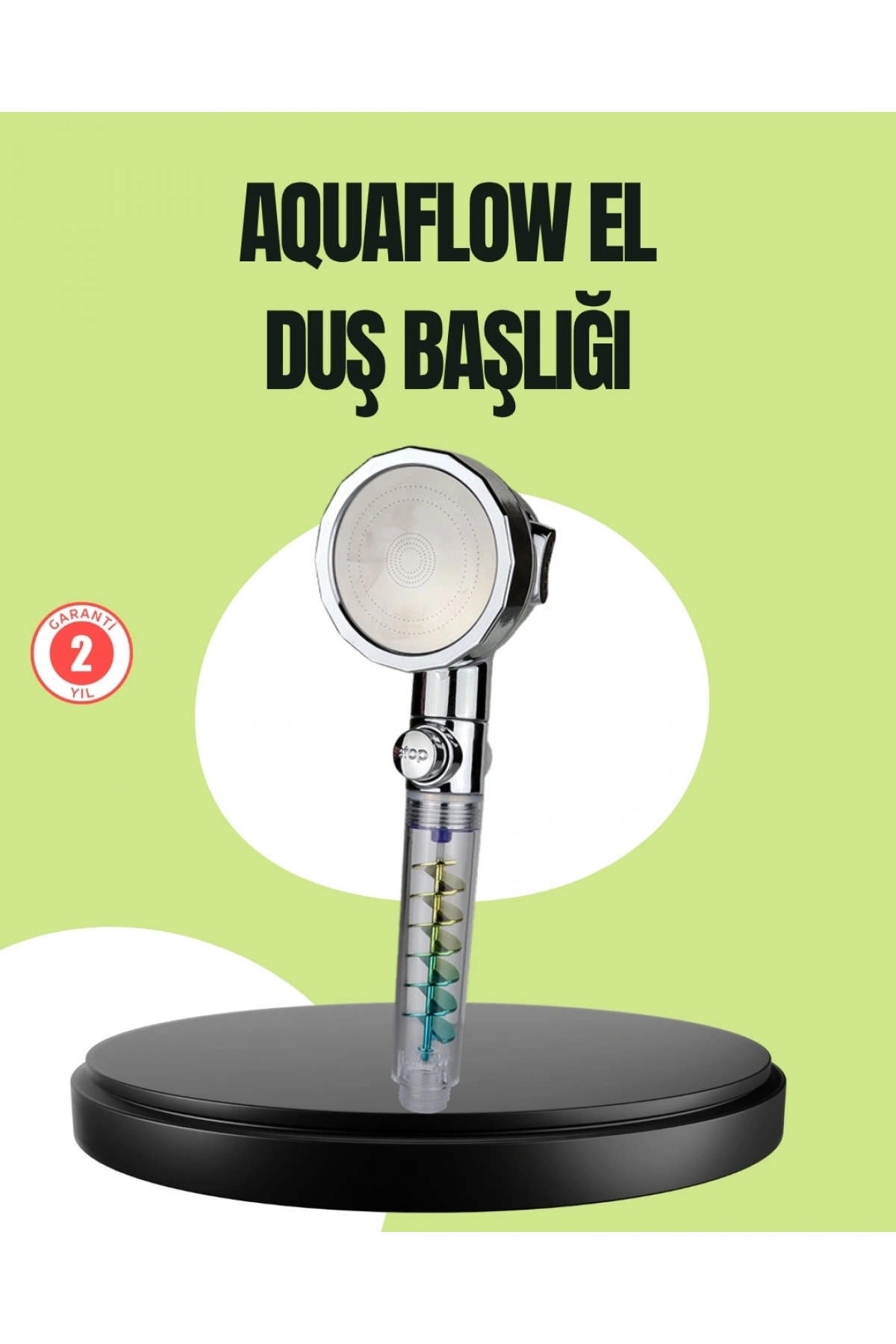 Basınçlı El Duşu Başlığı – Döner Pervaneli, Göz Kamaştıran Yağmur Etkisi