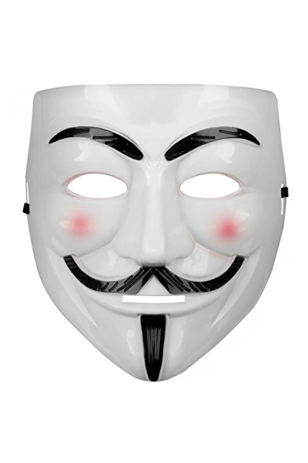 Beyaz Renk Pembe Yanaklı İthal V For Vendetta Maskesi (5047)