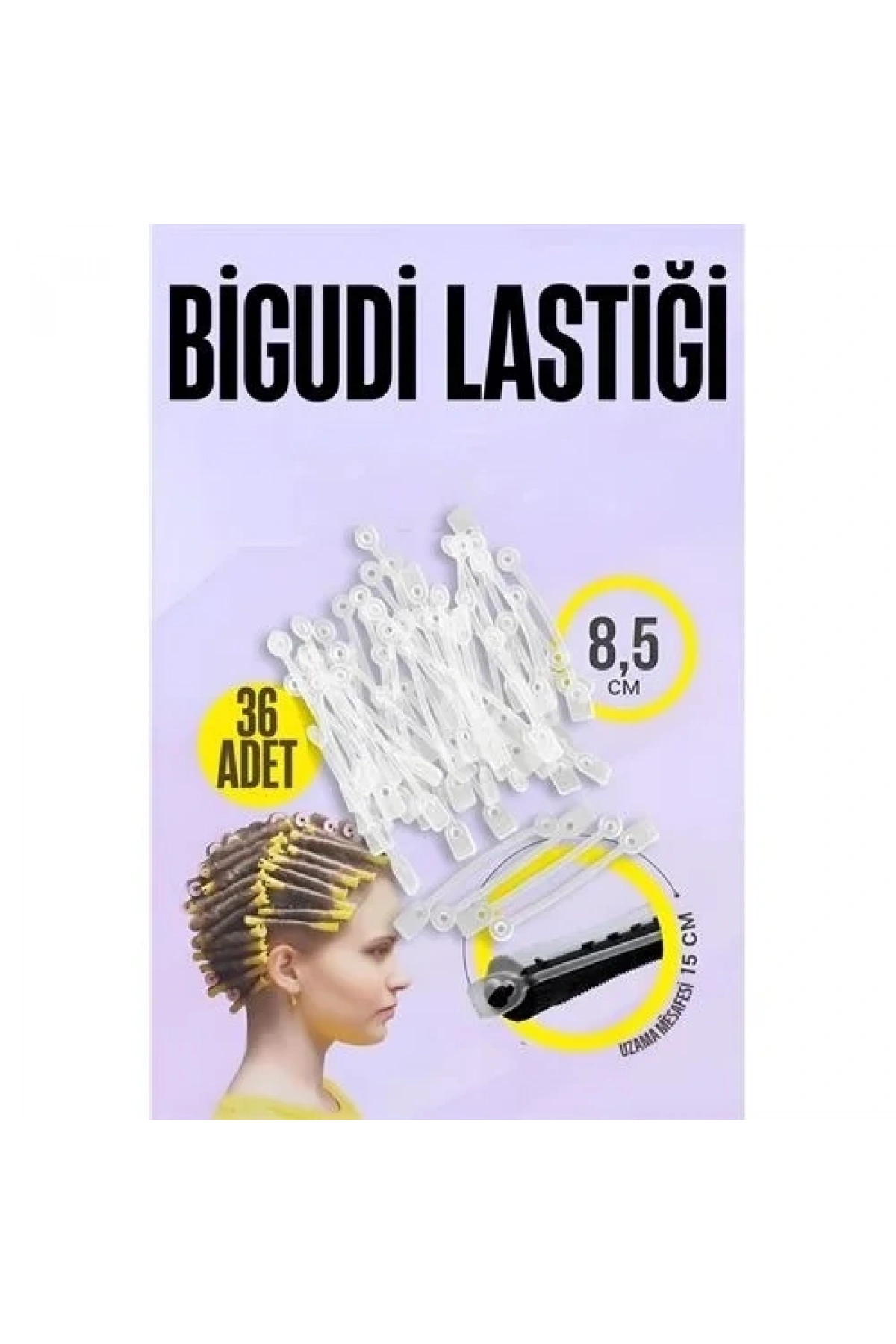 Bigudi Lastiği Perma Lastikleri 36 Adet