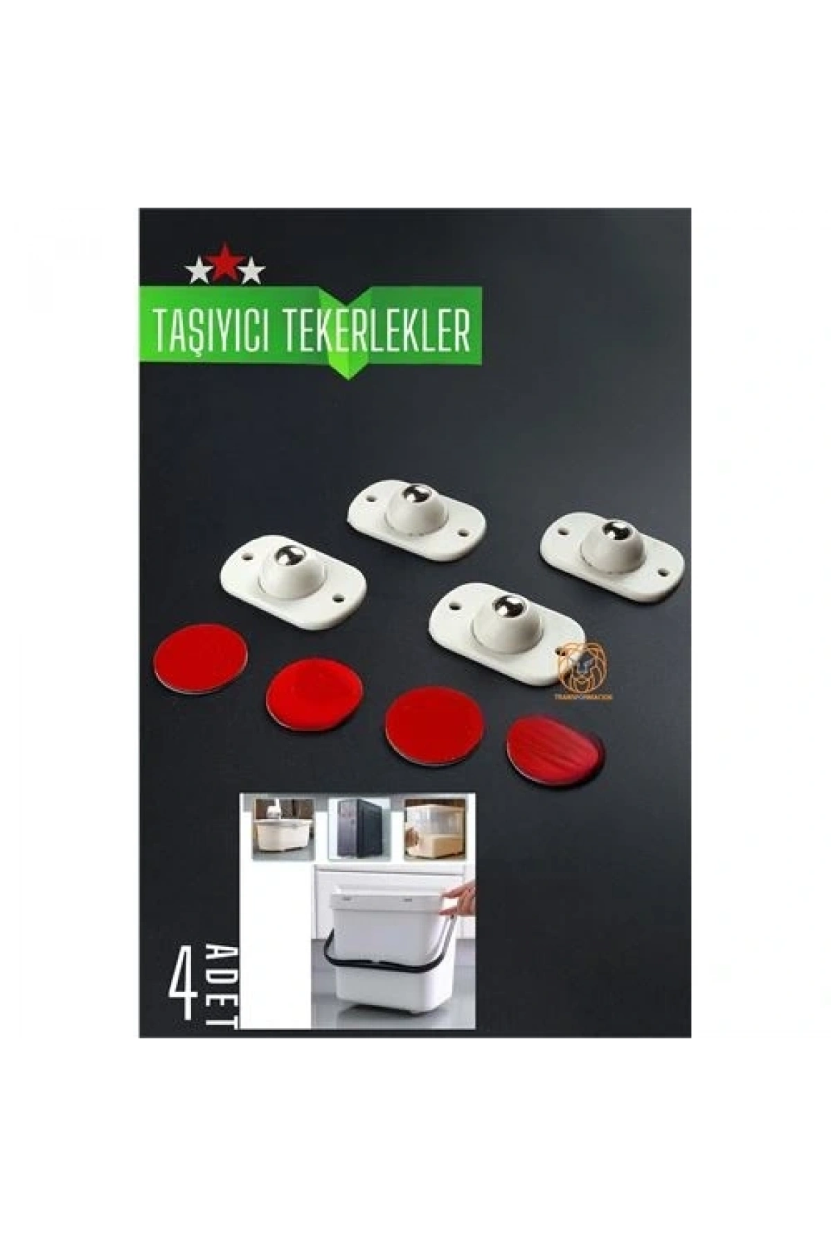 Bilyeli Mini Taşıyıcı Tekerlek Seti  360D Yapışkanlı