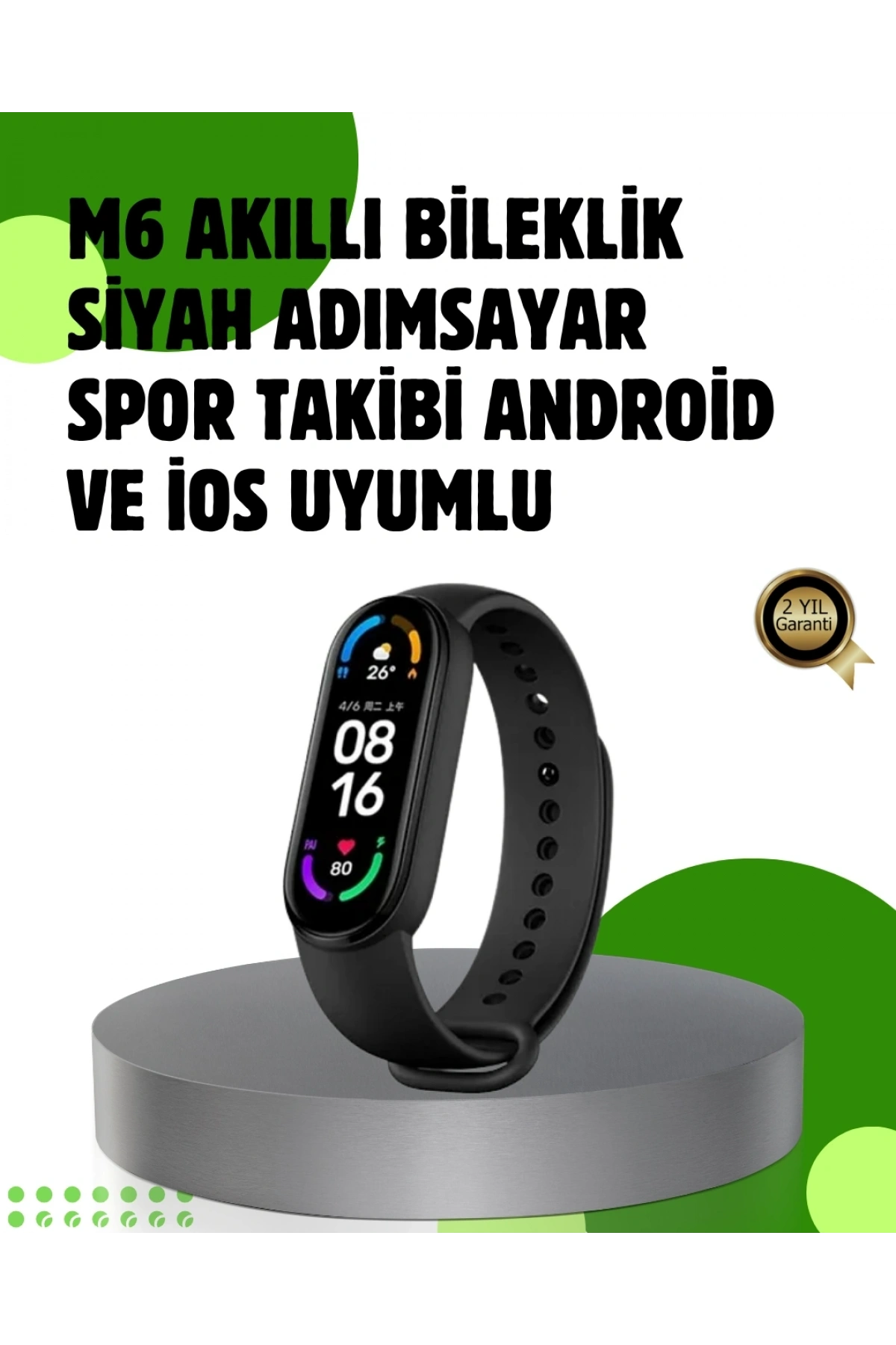 Bluetooth 5.0 Akıllı Bileklik – Kalp, Uyku ve Aktivite Takibi