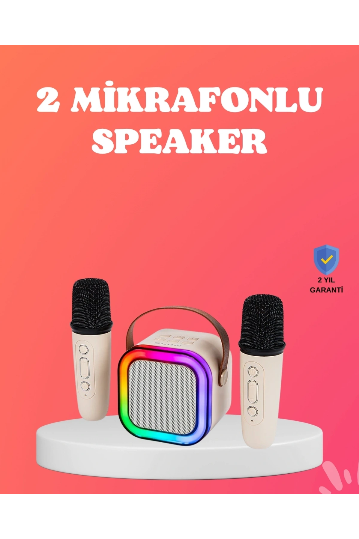 Bluetooth 5.0 Destekli Kablosuz Karaoke Hoparlör